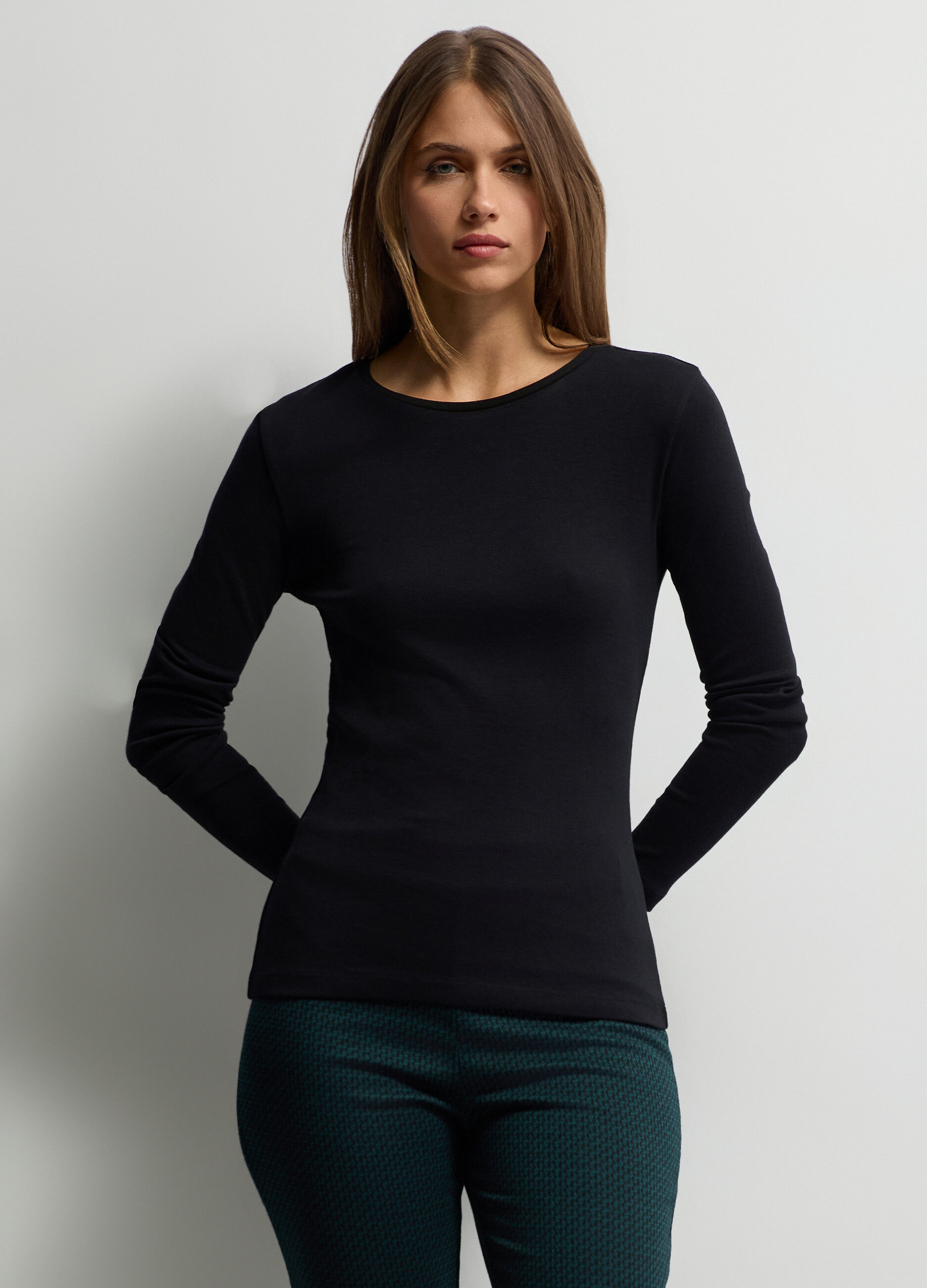 T-shirt girocollo donna_0