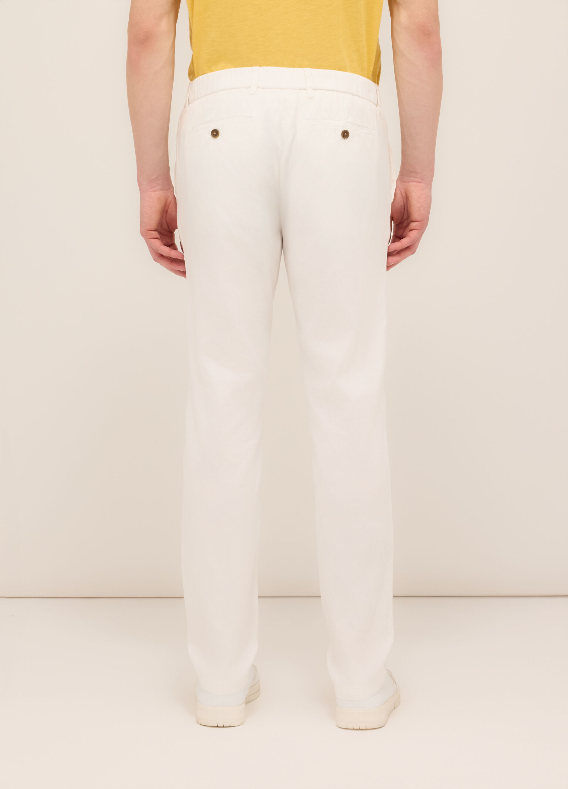 Pantalone chino in cotone e lyocell stretch uomo_1