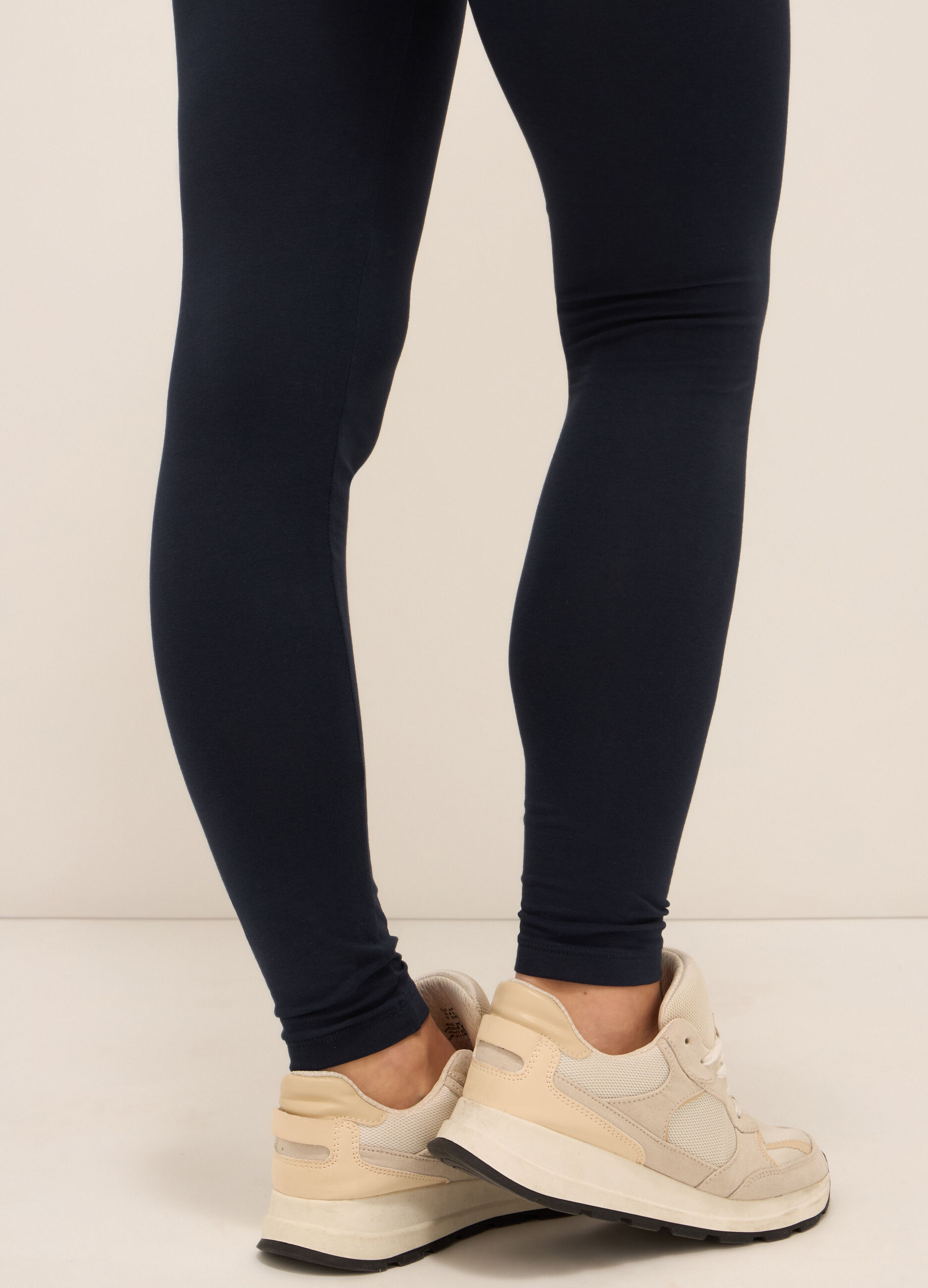 Leggings fitness in jersey di cotone stretch donna_2