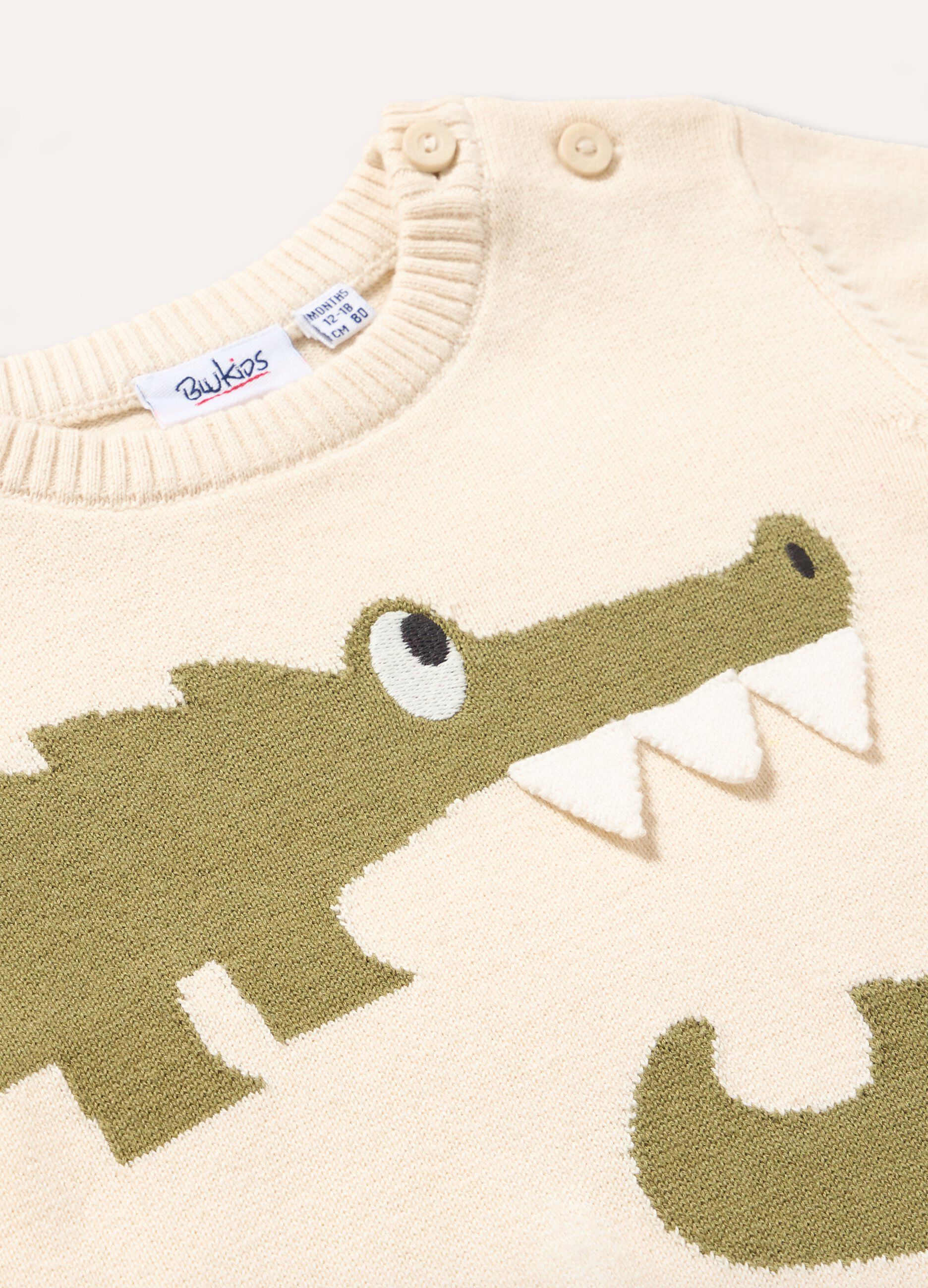 Maglioncino tricot in puro cotone neonato_1