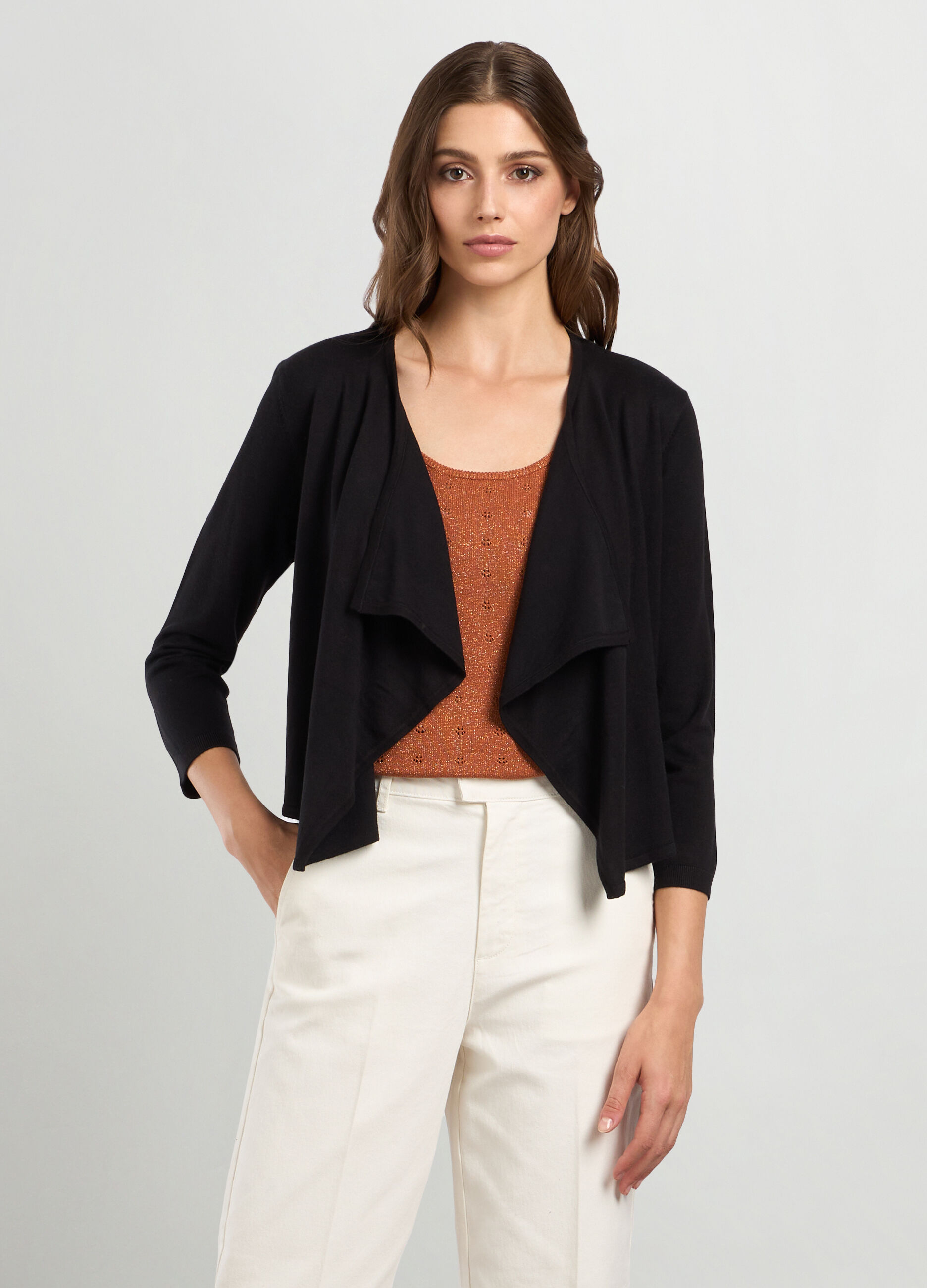 Cardigan coprispalle in misto viscosa donna_0