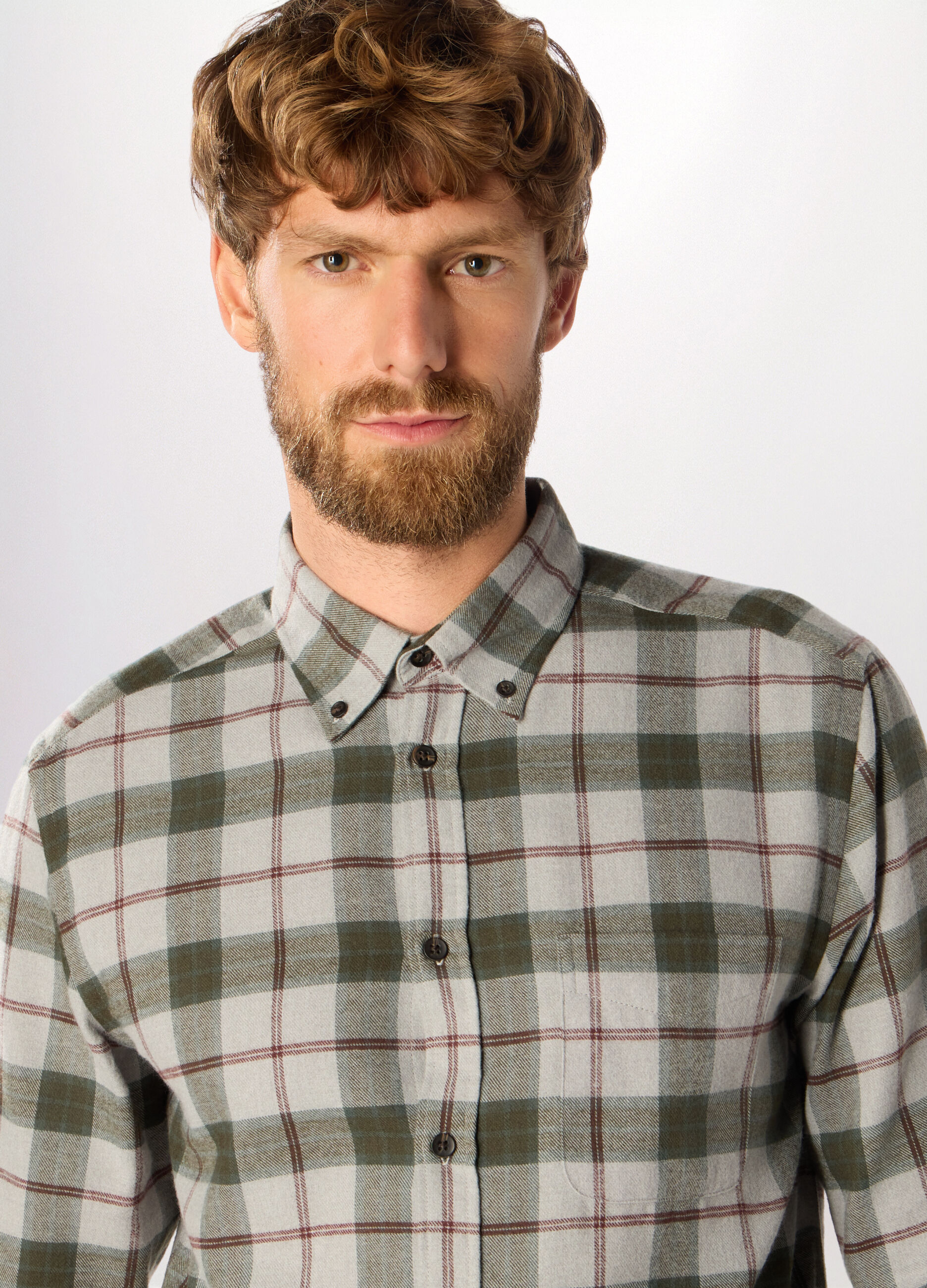 Camicia slim fit in misto cotone uomo_2