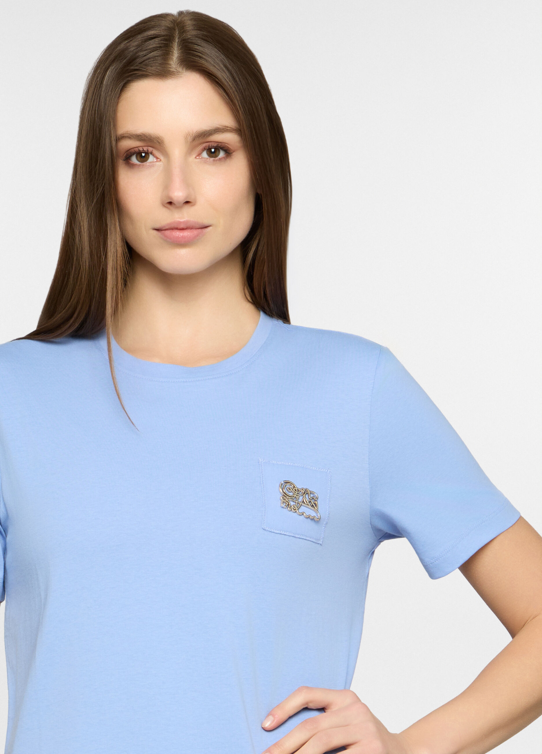 T-shirt girocollo donna _2