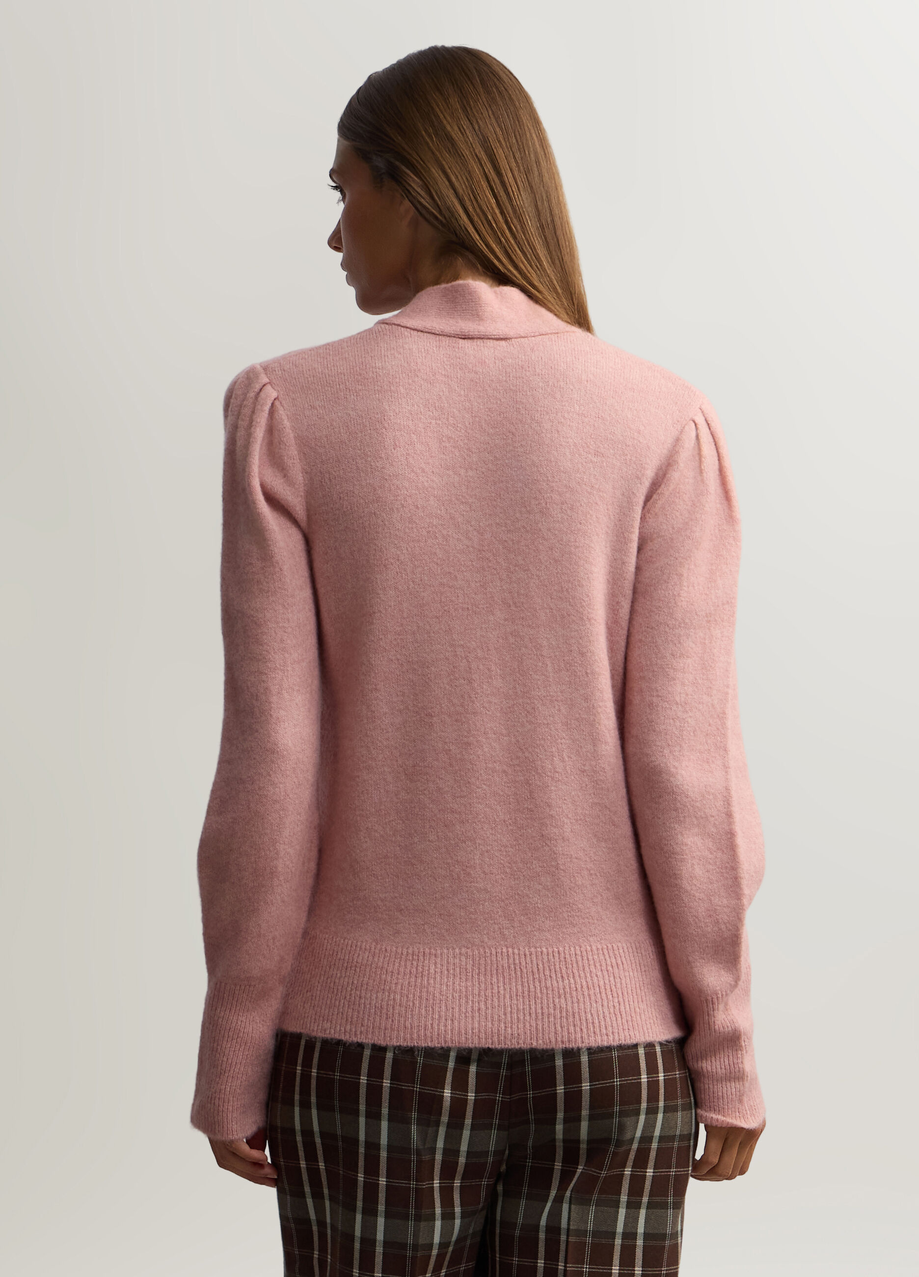 Pullover con fiocco rasato donna_1