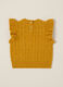 Maglia gialla per bambina in tessuto elasticizzato_2