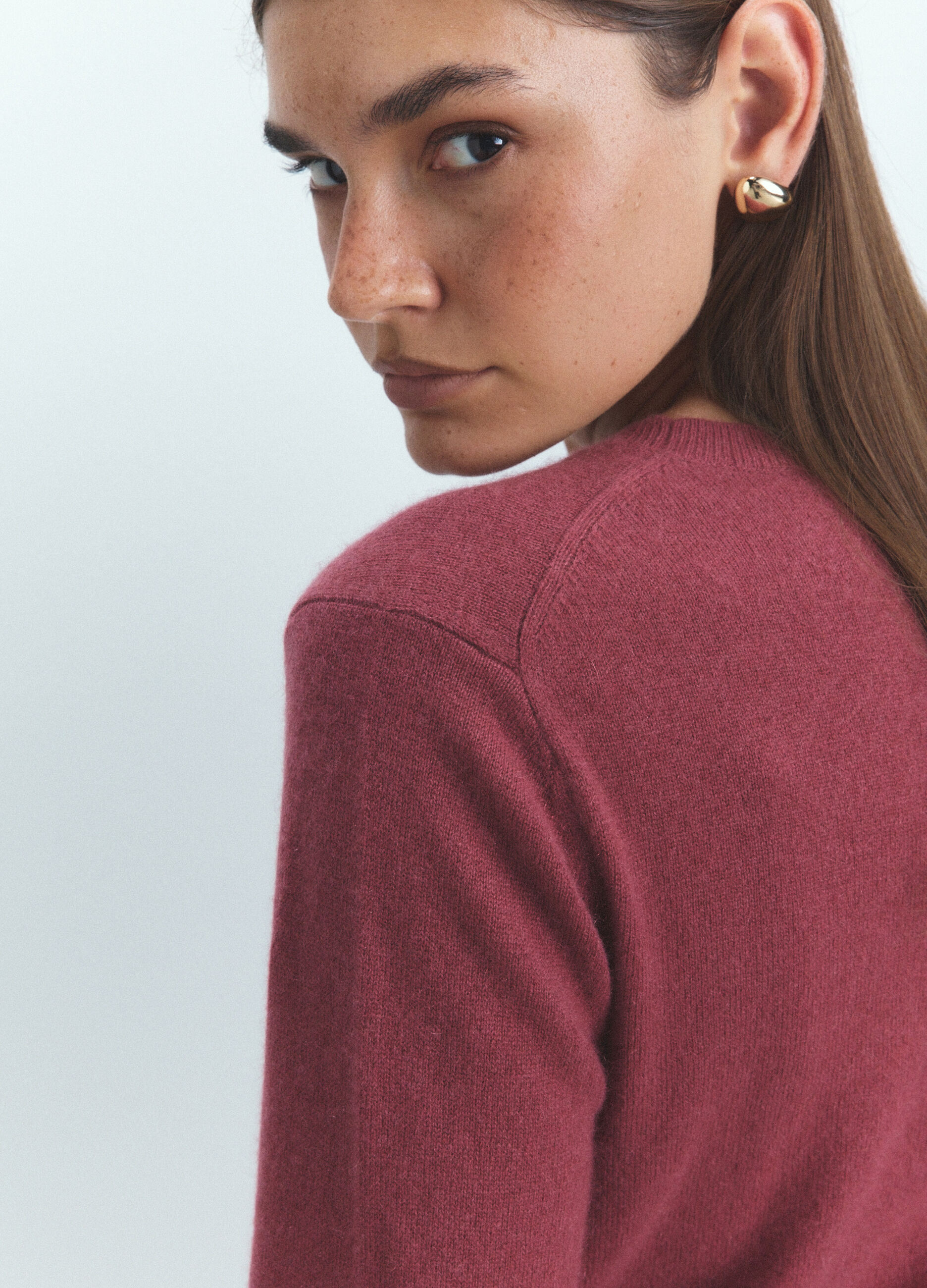Pullover girocollo in puro cashmere donna_4
