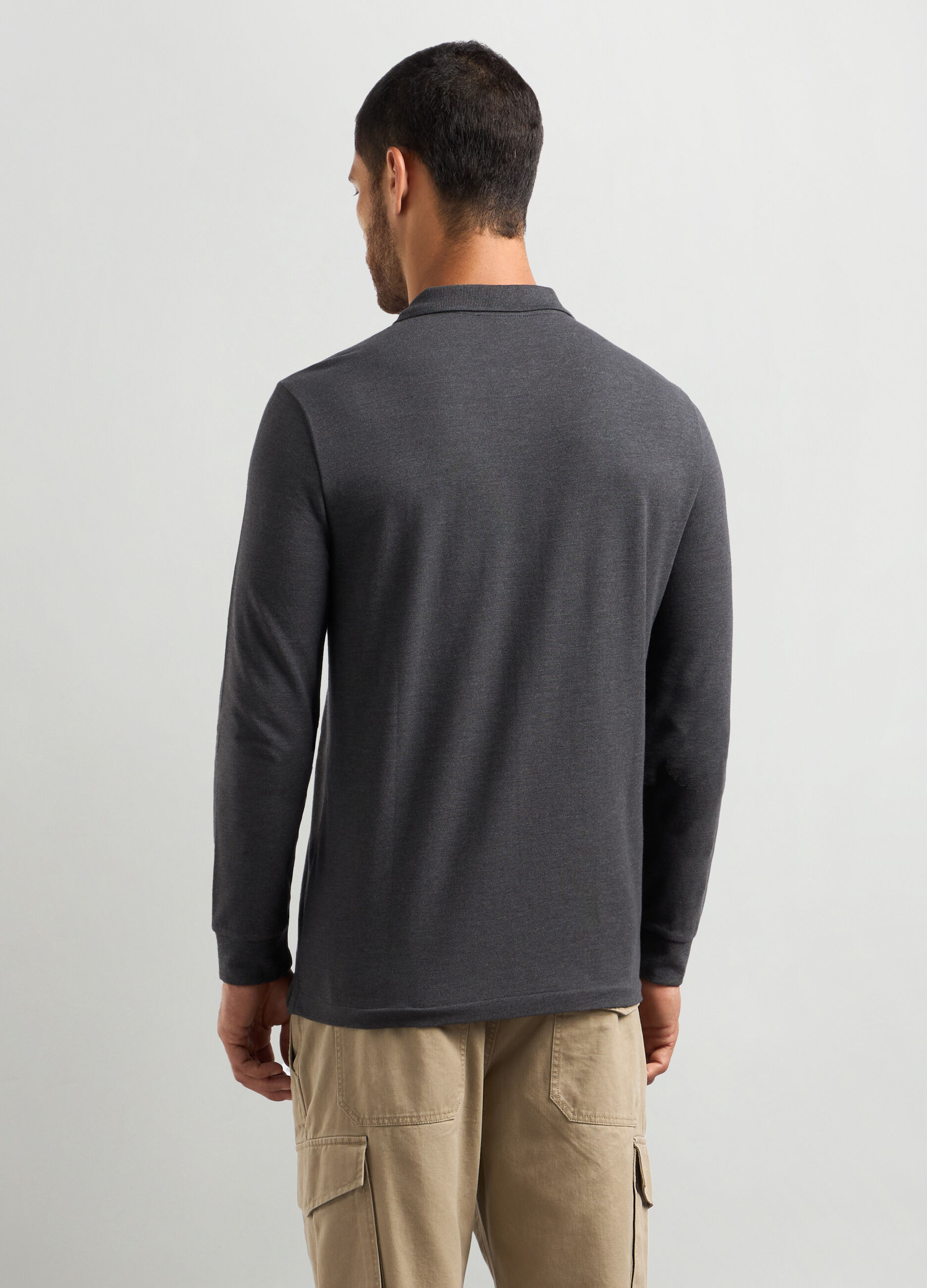 Polo in piquet misto cotone uomo_1