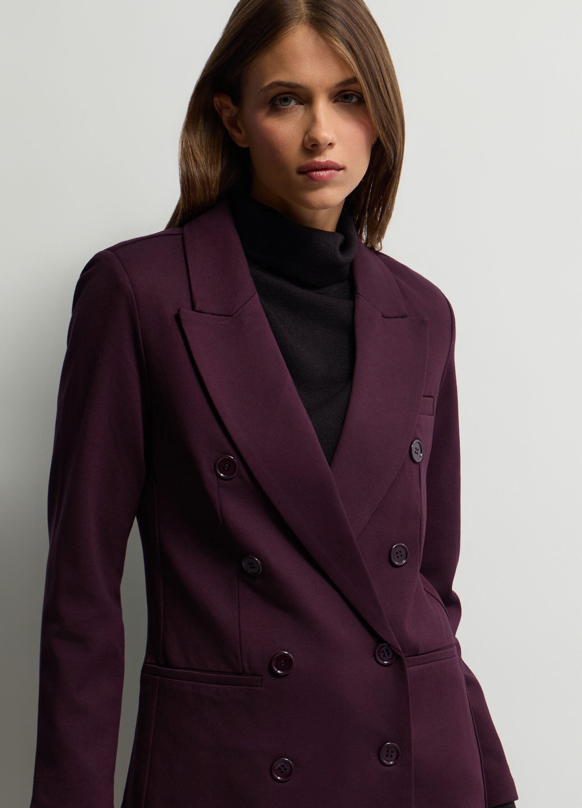 Blazer doppiopetto stretch donna_2
