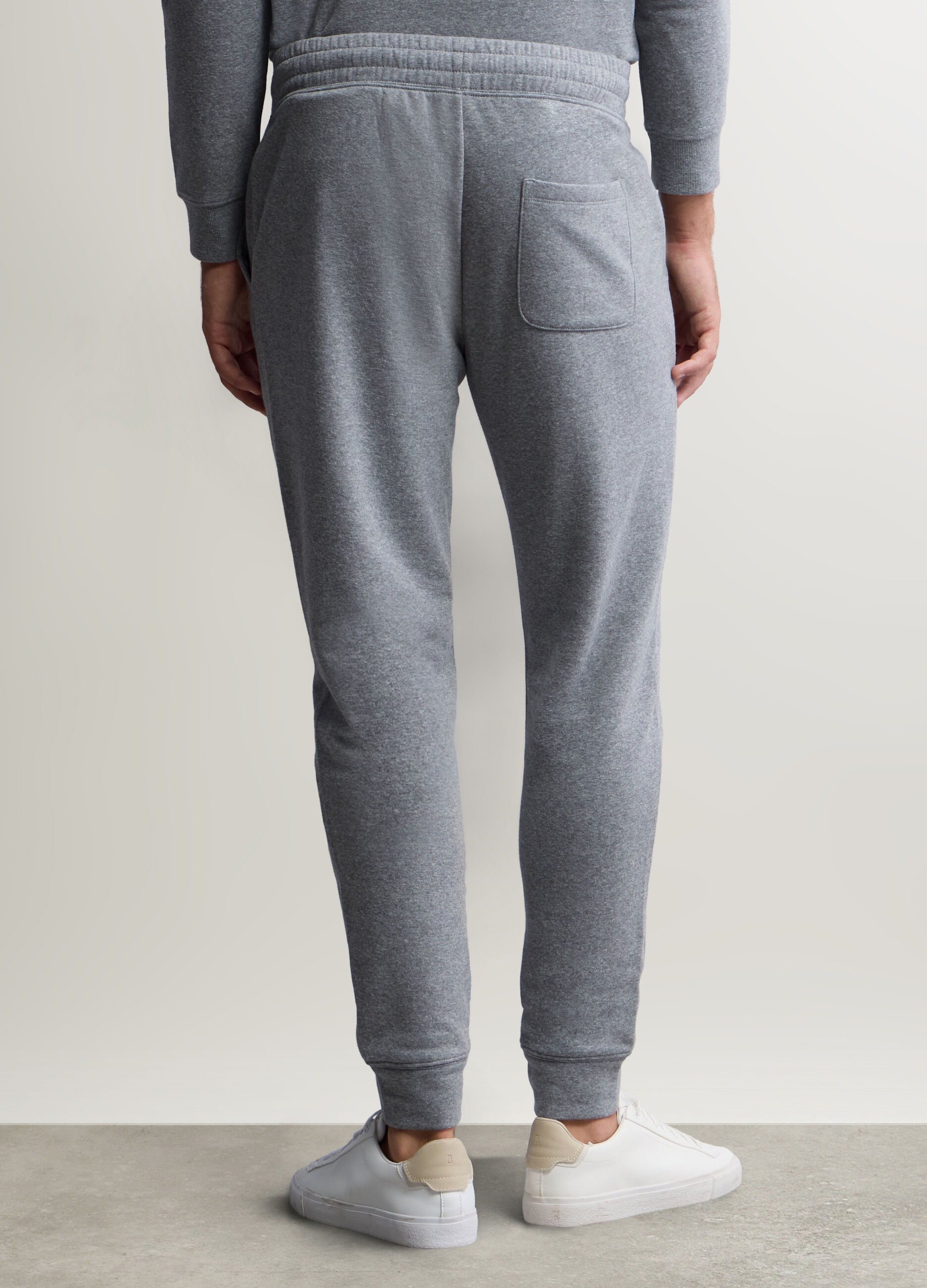 Jogger slim fit in felpa di cotone uomo_2