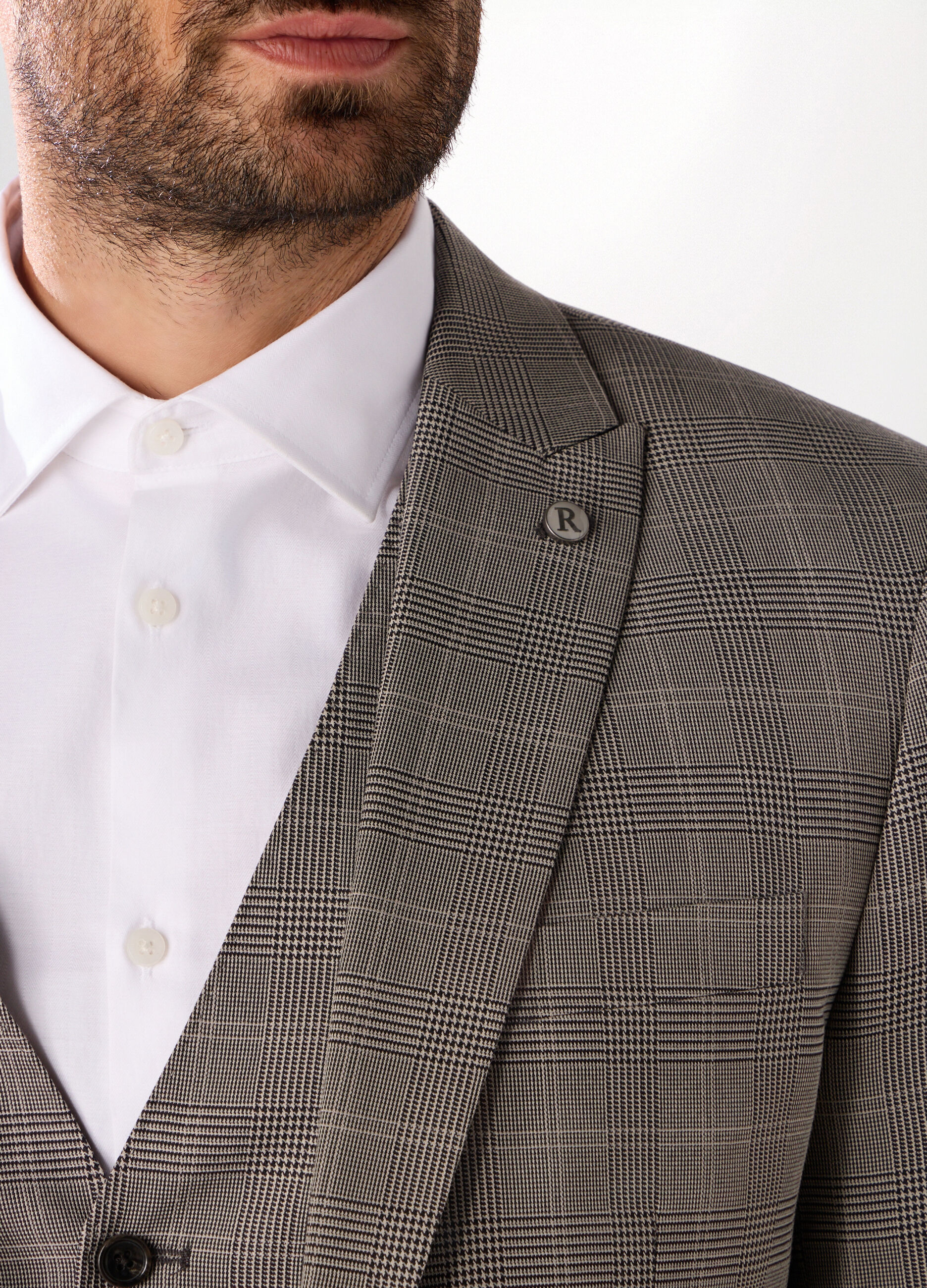 Blazer in Principe di Galles misto lana uomo_2