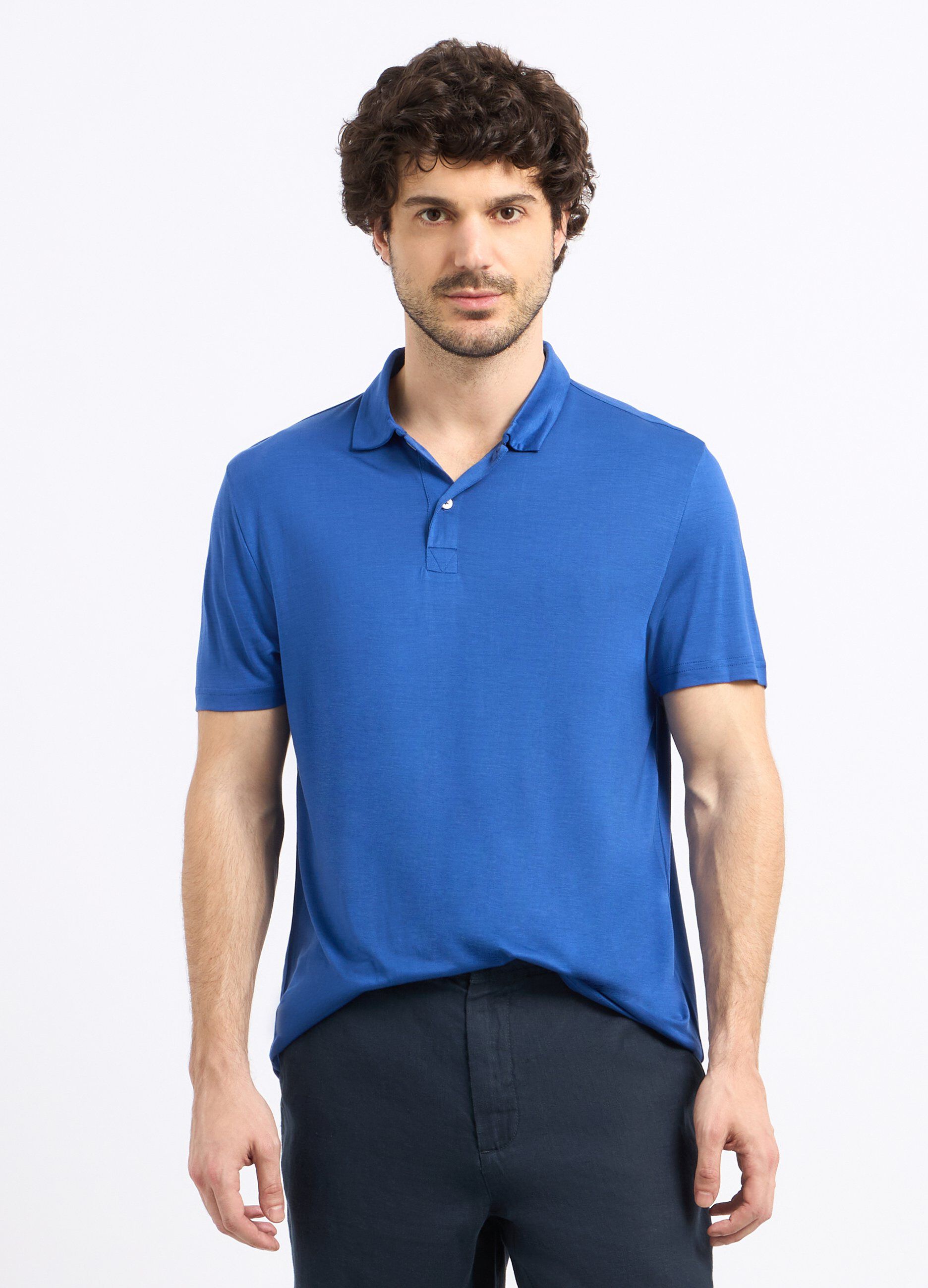Polo in pura lyocell uomo_0