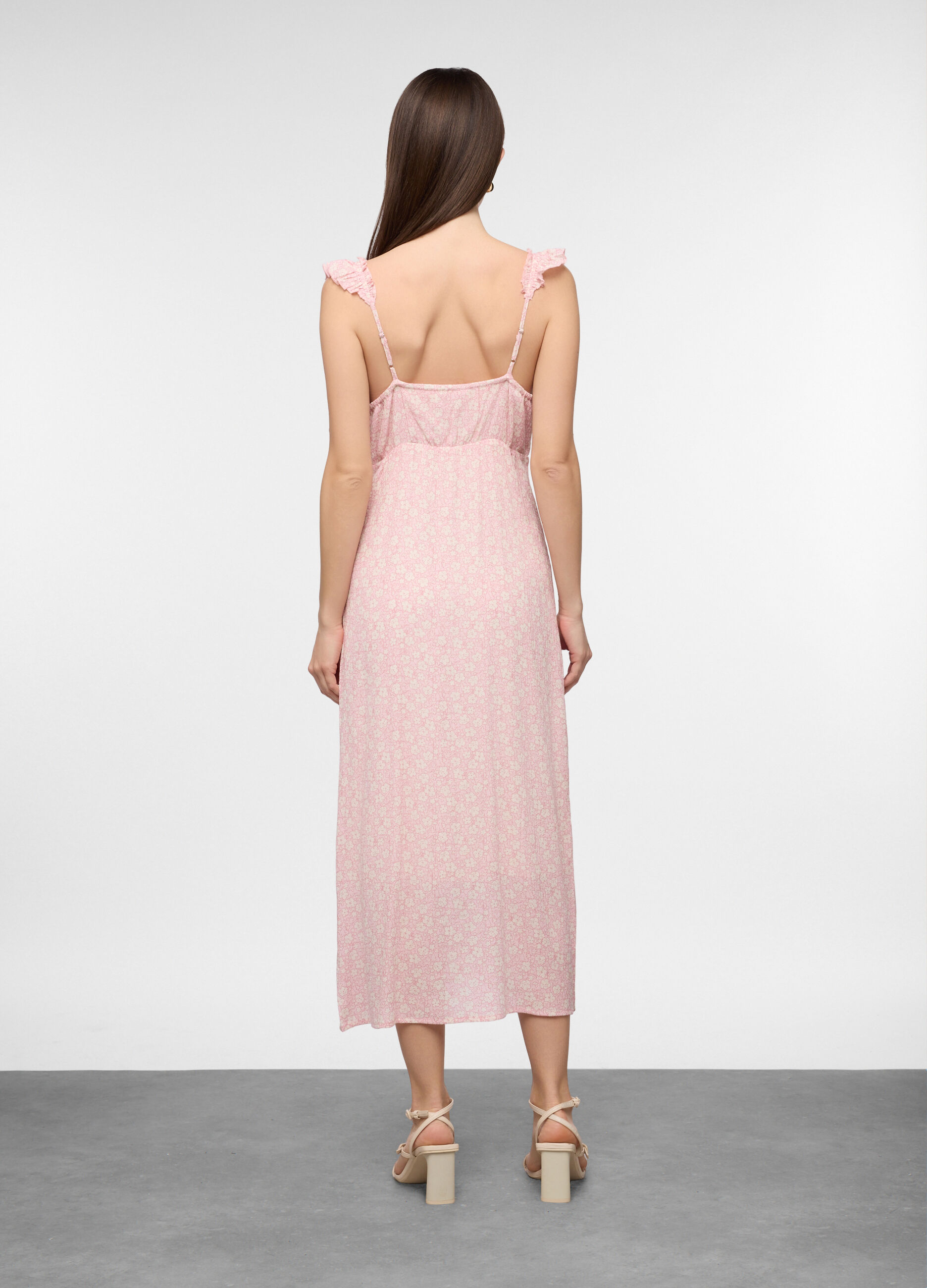 Abito lungo crepe misto viscosa donna_1