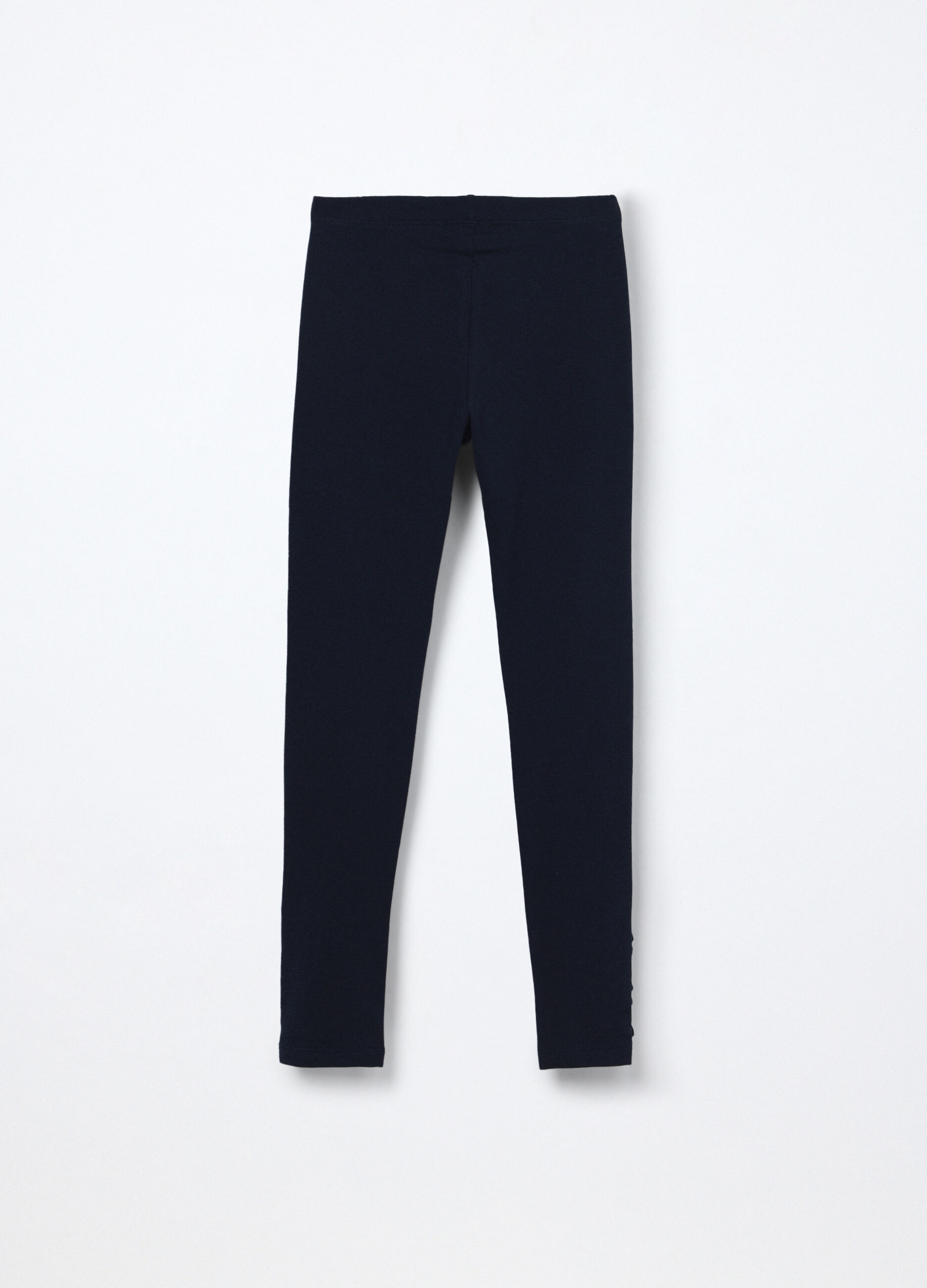 Leggings in french terry di cotone stretch bambina_1
