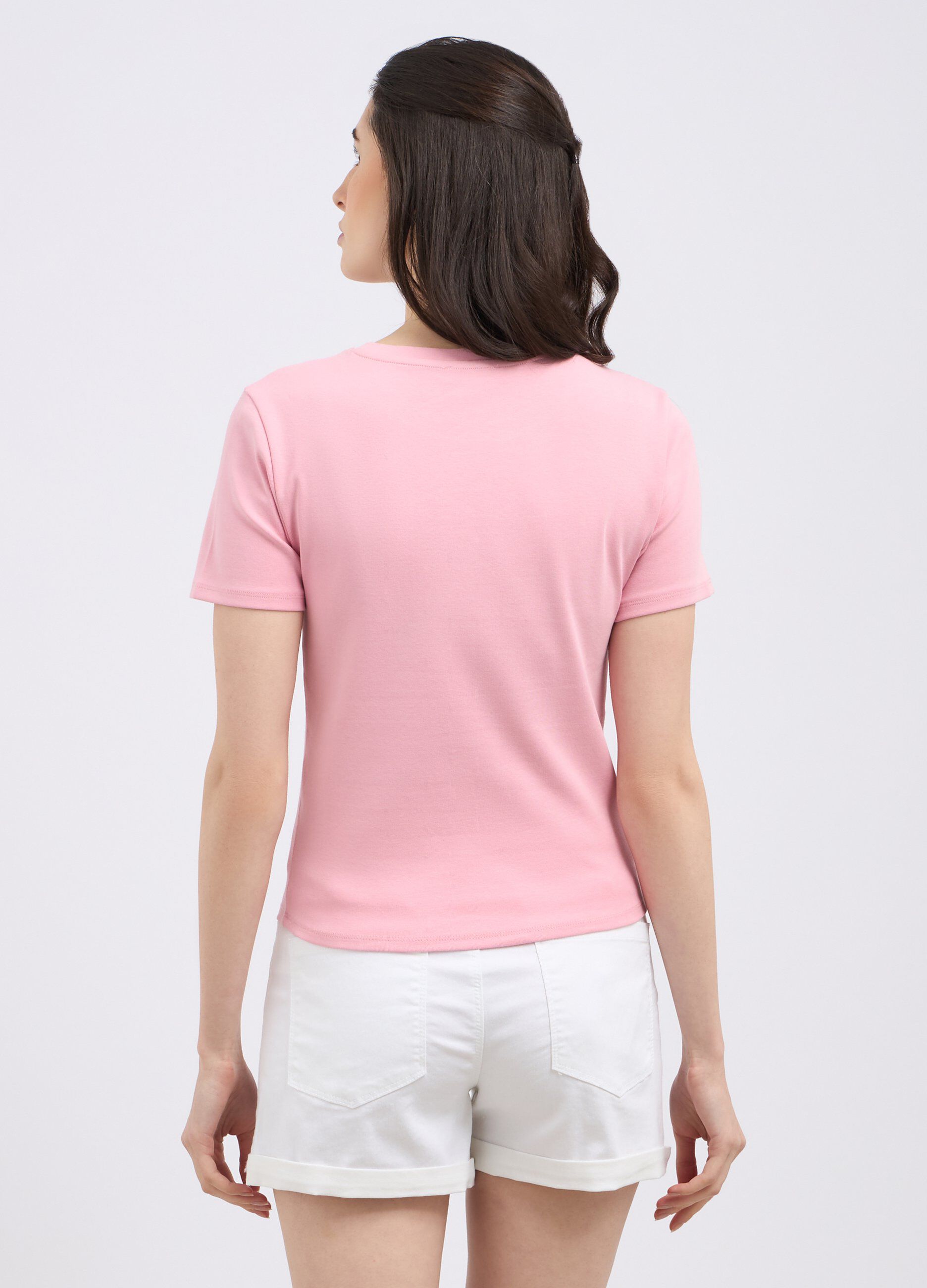 T-shirt in cotone stretch donna_1