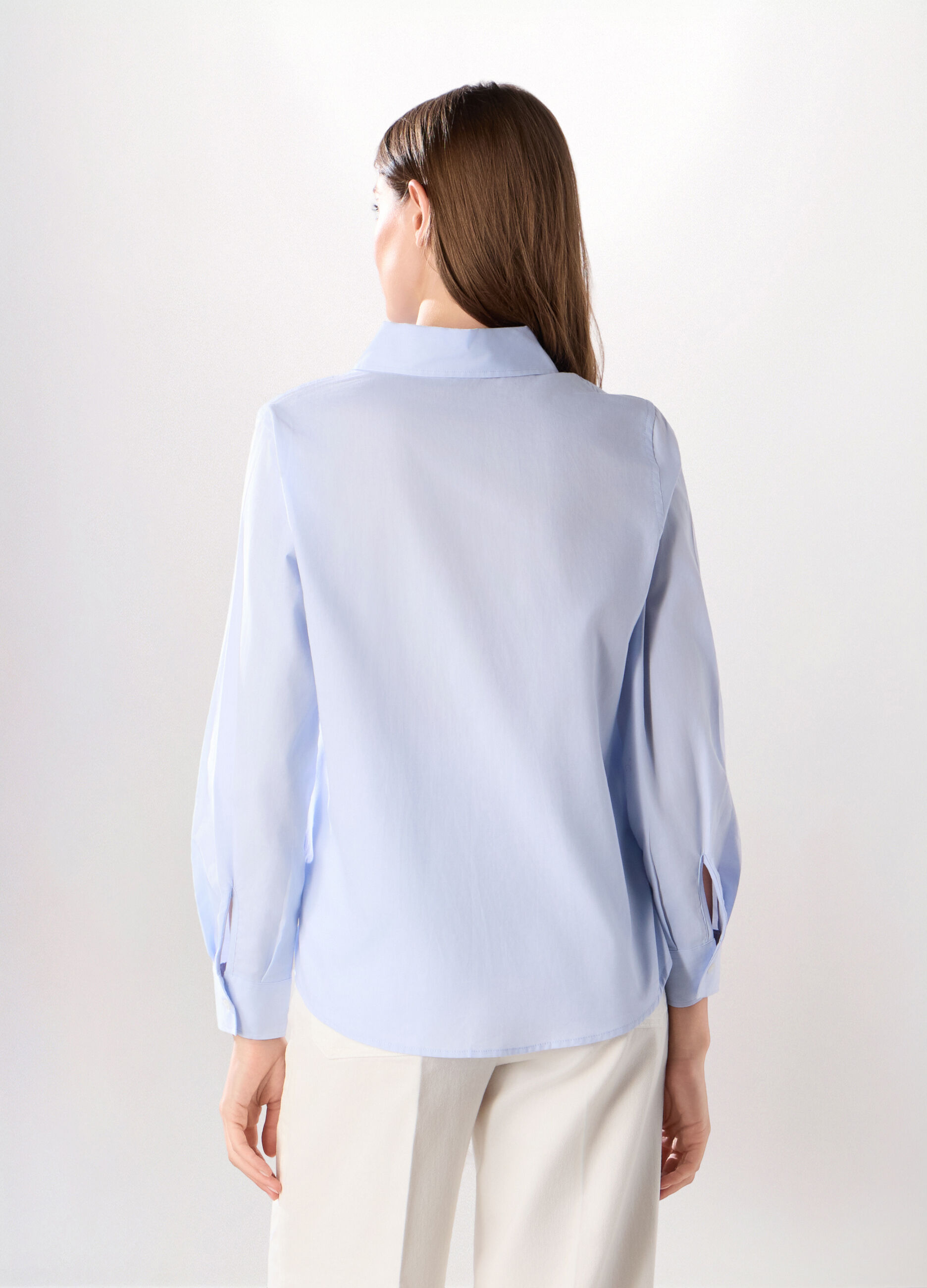 Camicia in puro cotone a maniche lunghe donna_1