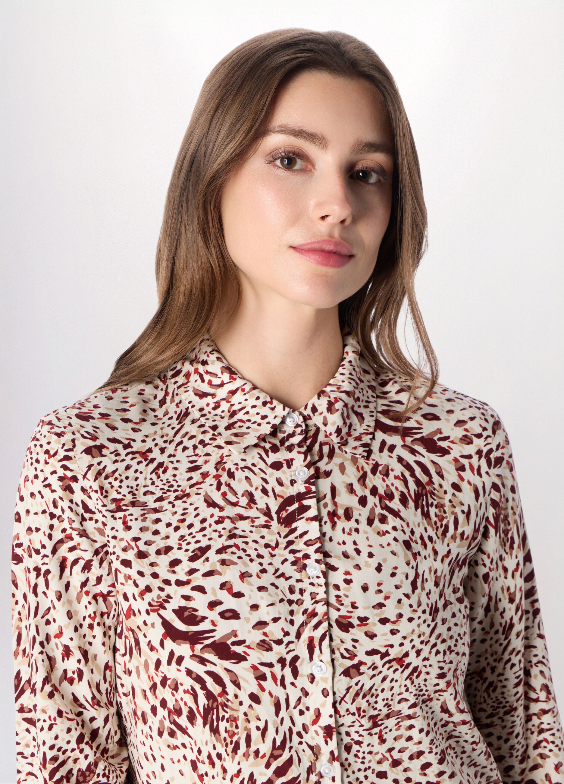 Camicia in pura viscosa con stampa donna_2