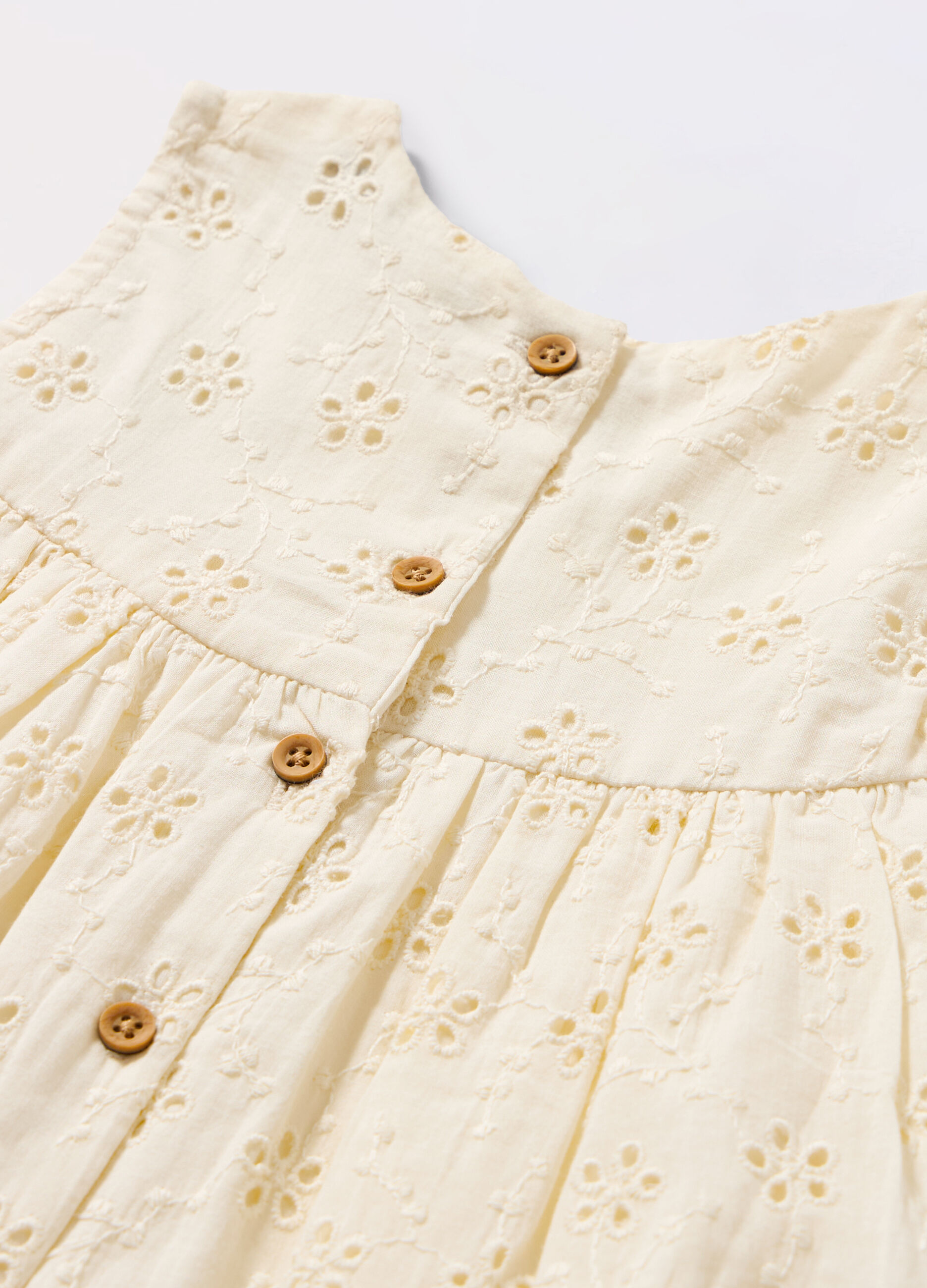 Vestito in puro cotone sangallo neonata_1