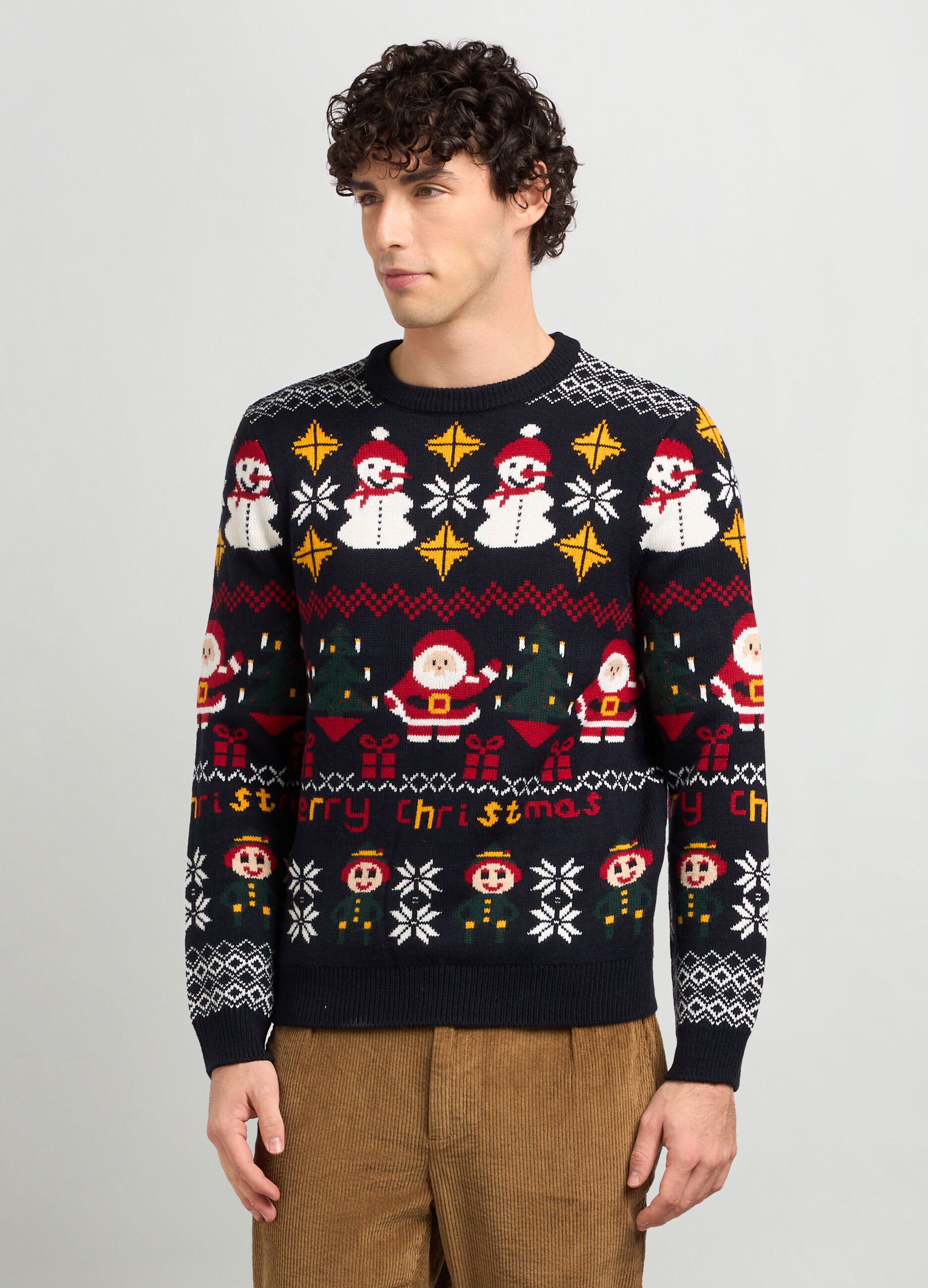 Maglione girocollo natalizio uomo