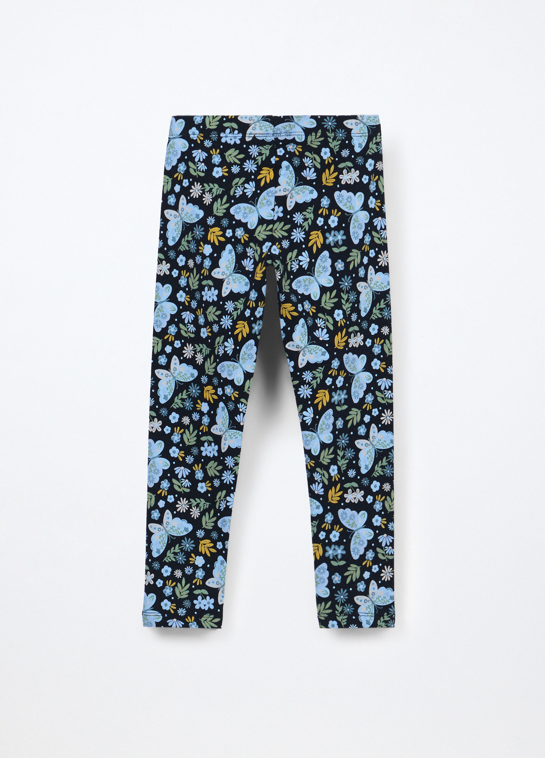 Leggings in french terry di cotone stretch bambina_1