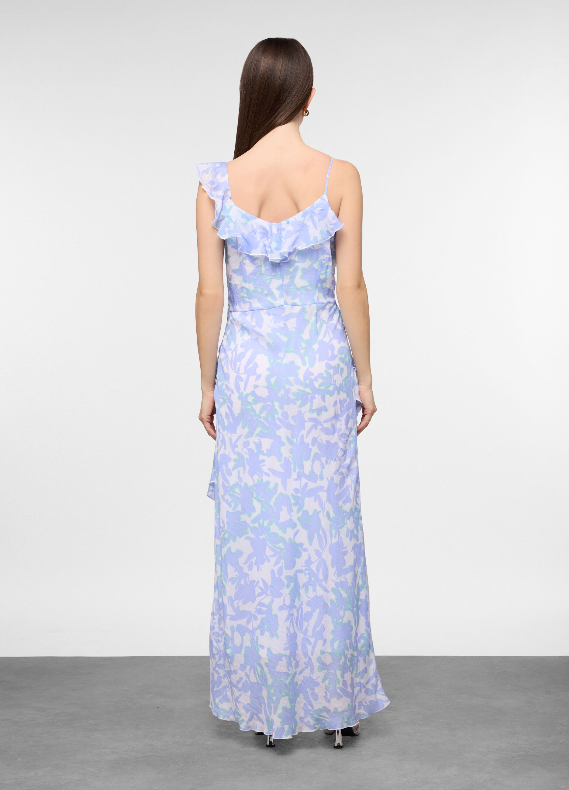 Abito lungo straight fit misto viscosa donna_1