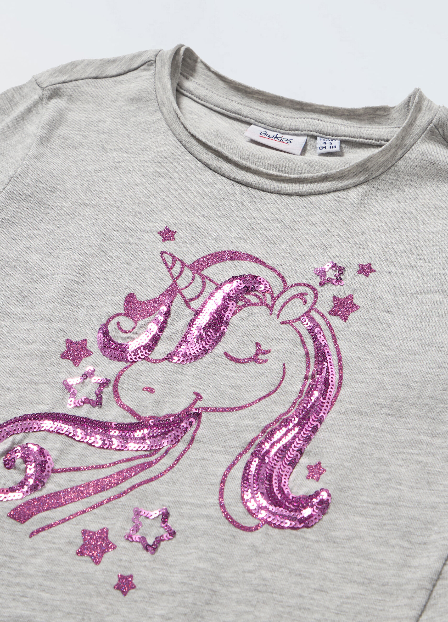 T-shirt a maniche lunghe in cotone stretch bambina_1