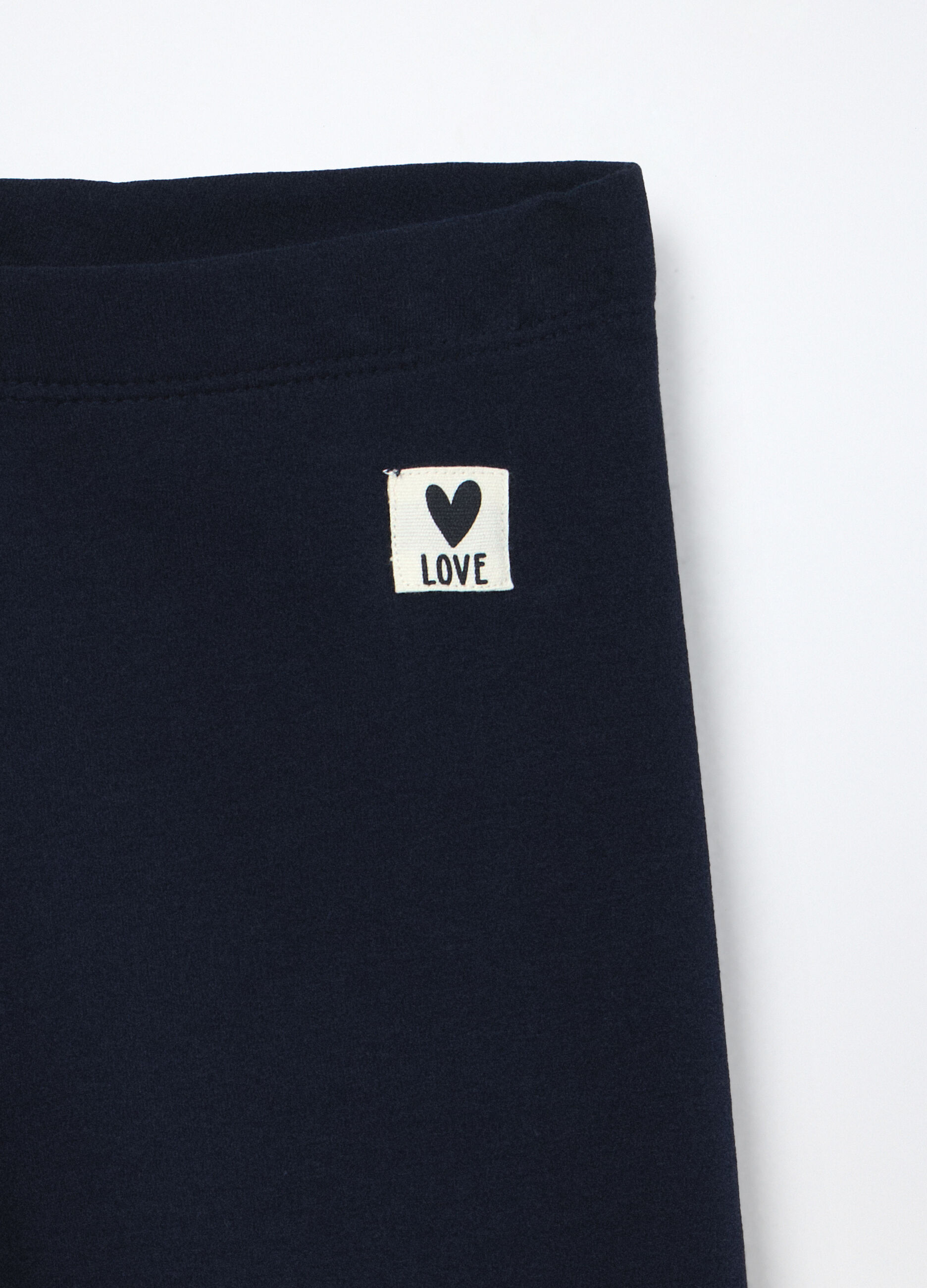 Leggings in french terry di cotone stretch bambina_2