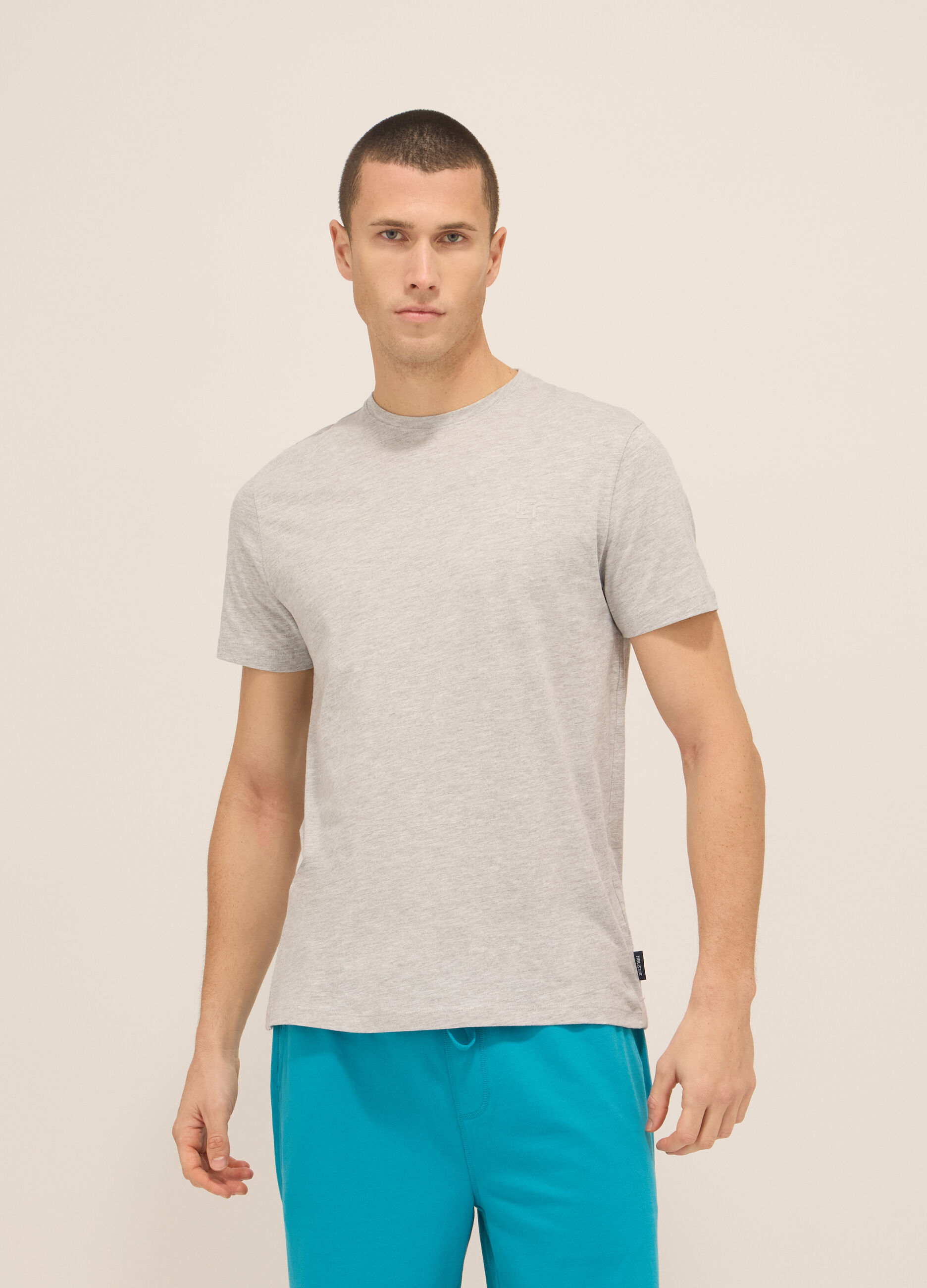 T-shirt girocollo in jersey di cotone uomo_0