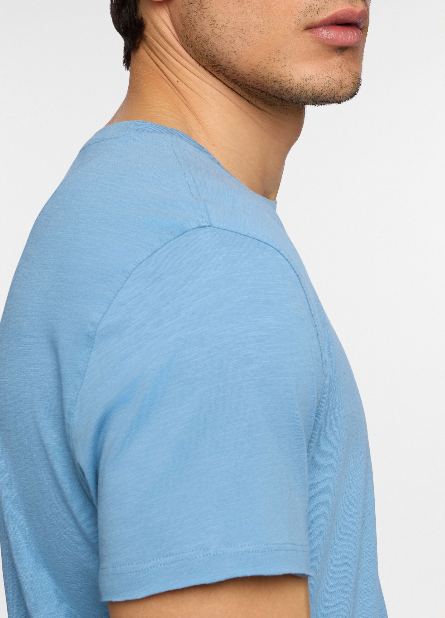 T-shirt a maniche corte slim fit in cotone uomo_2