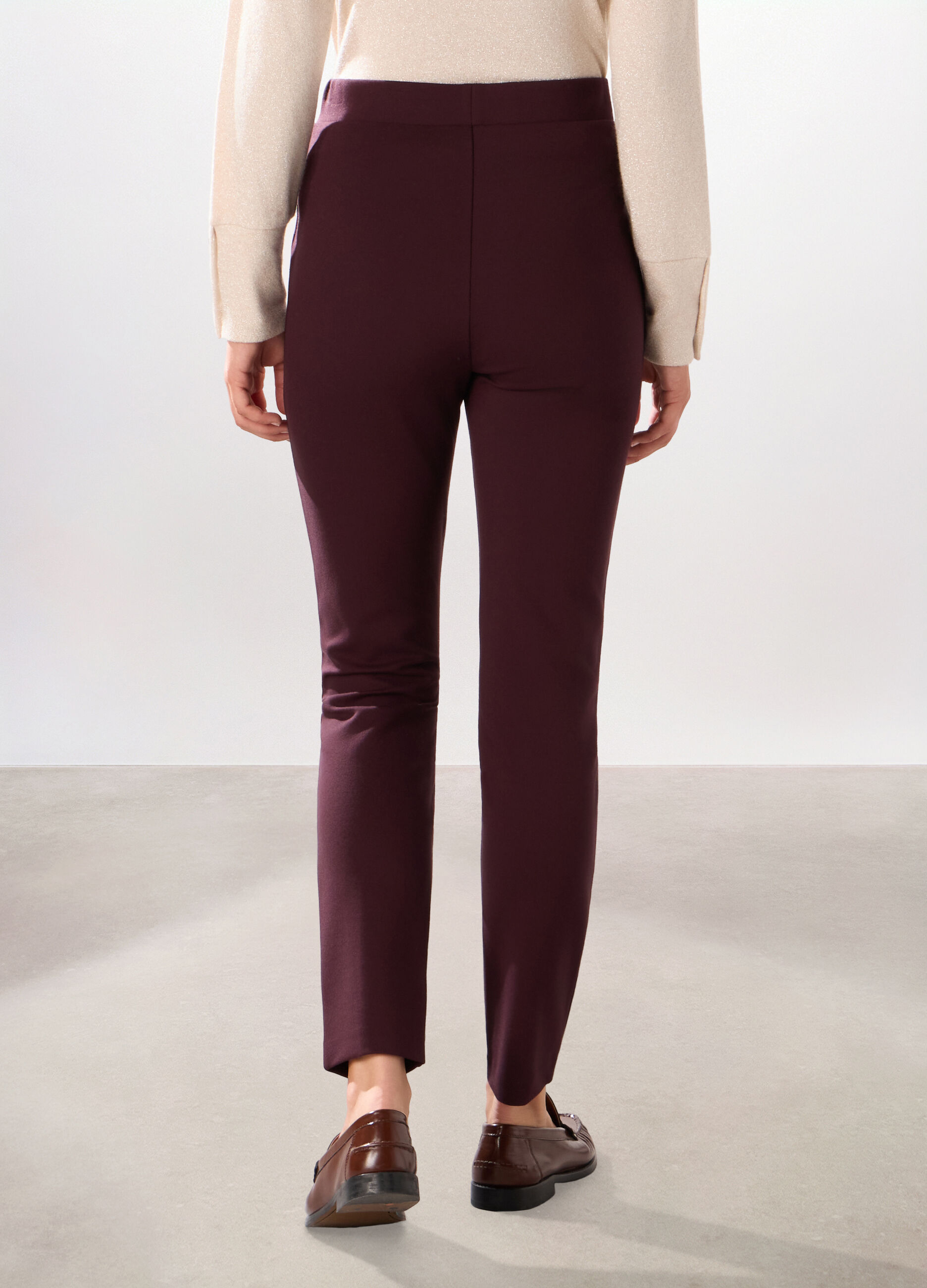 Pantaloni lunghi in punto Milano donna_1