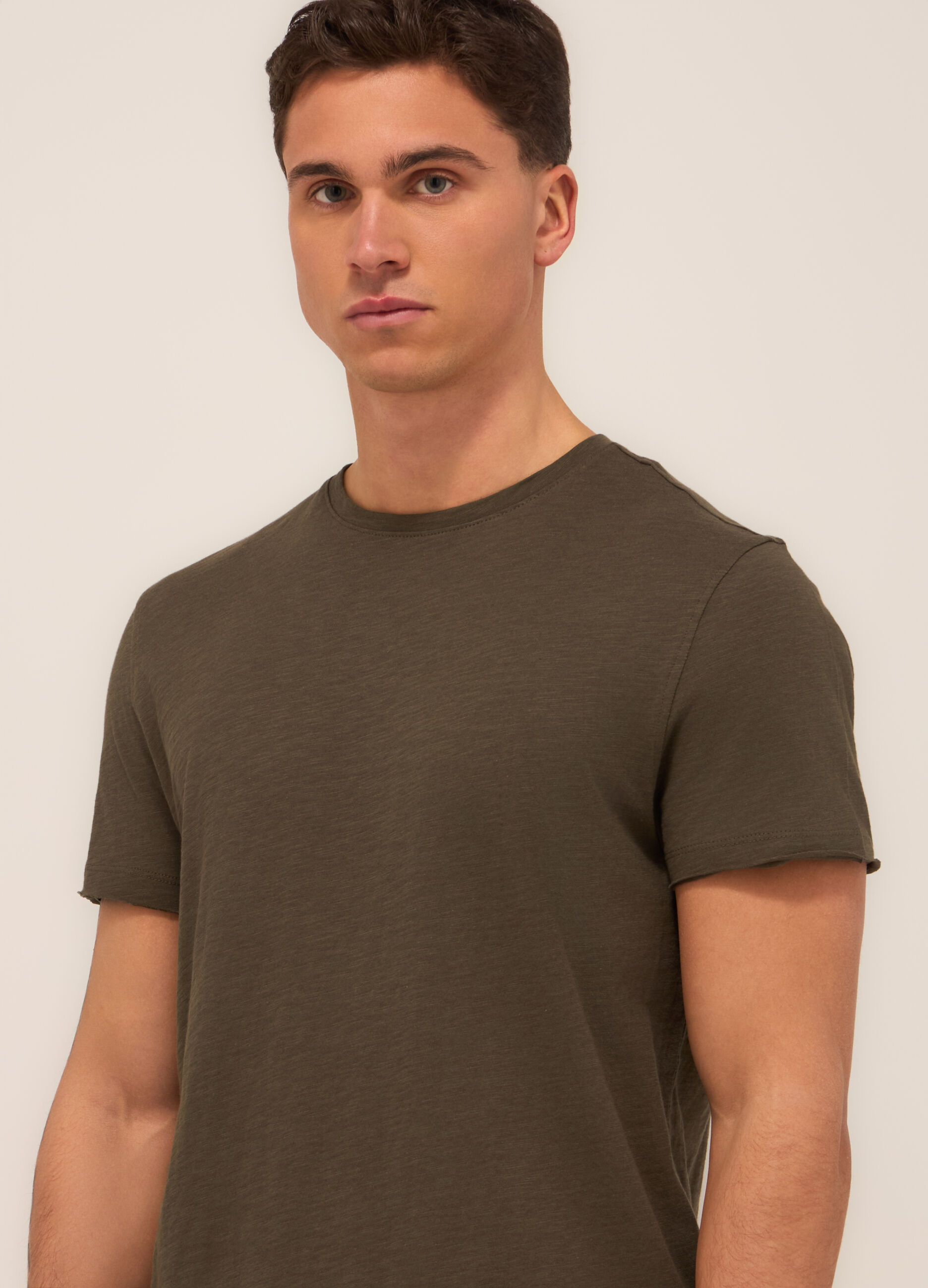 T-shirt in jersey di cotone mélange uomo_2