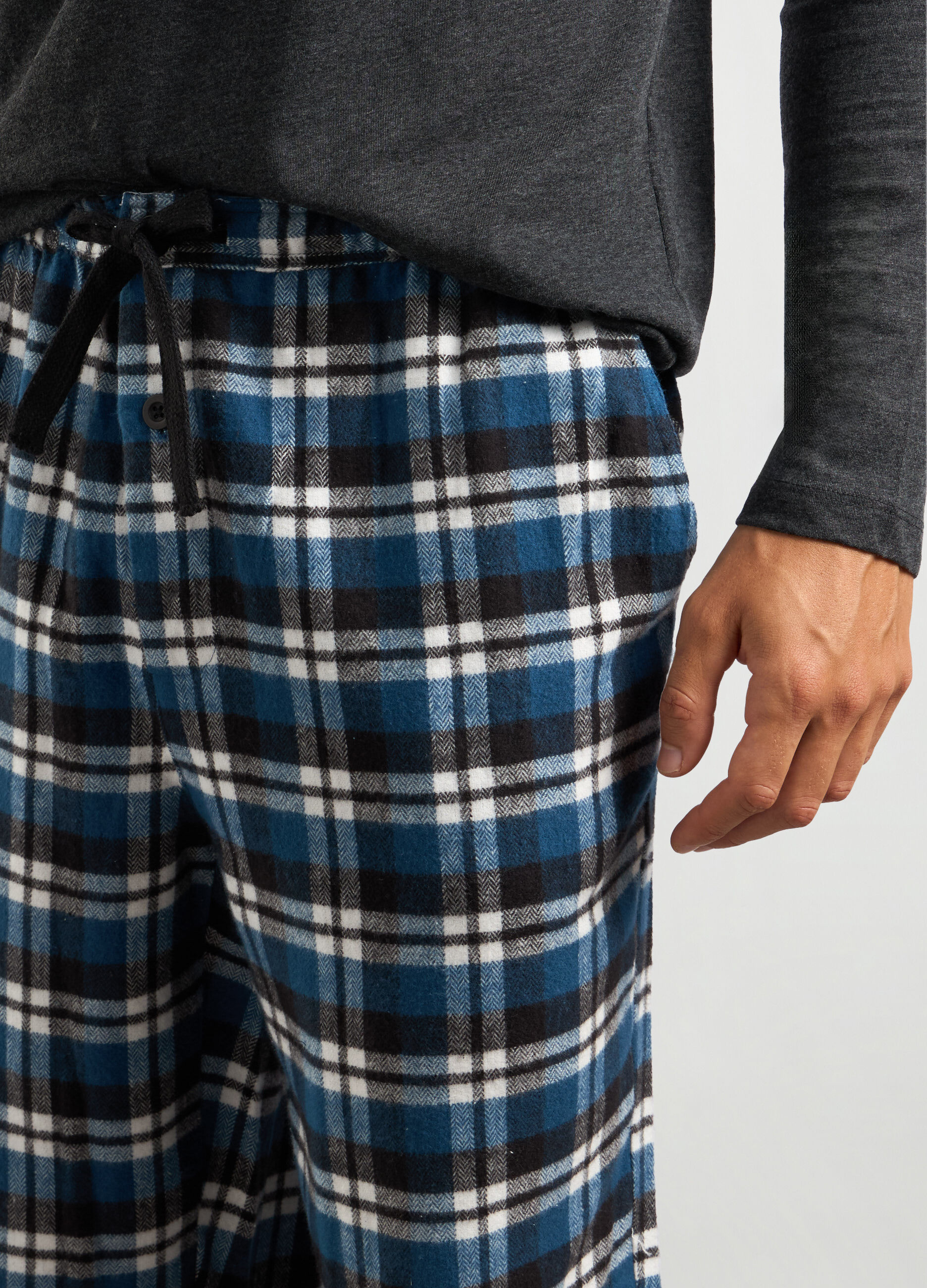 Pantaloni pigiama lunghi in flanella uomo_2