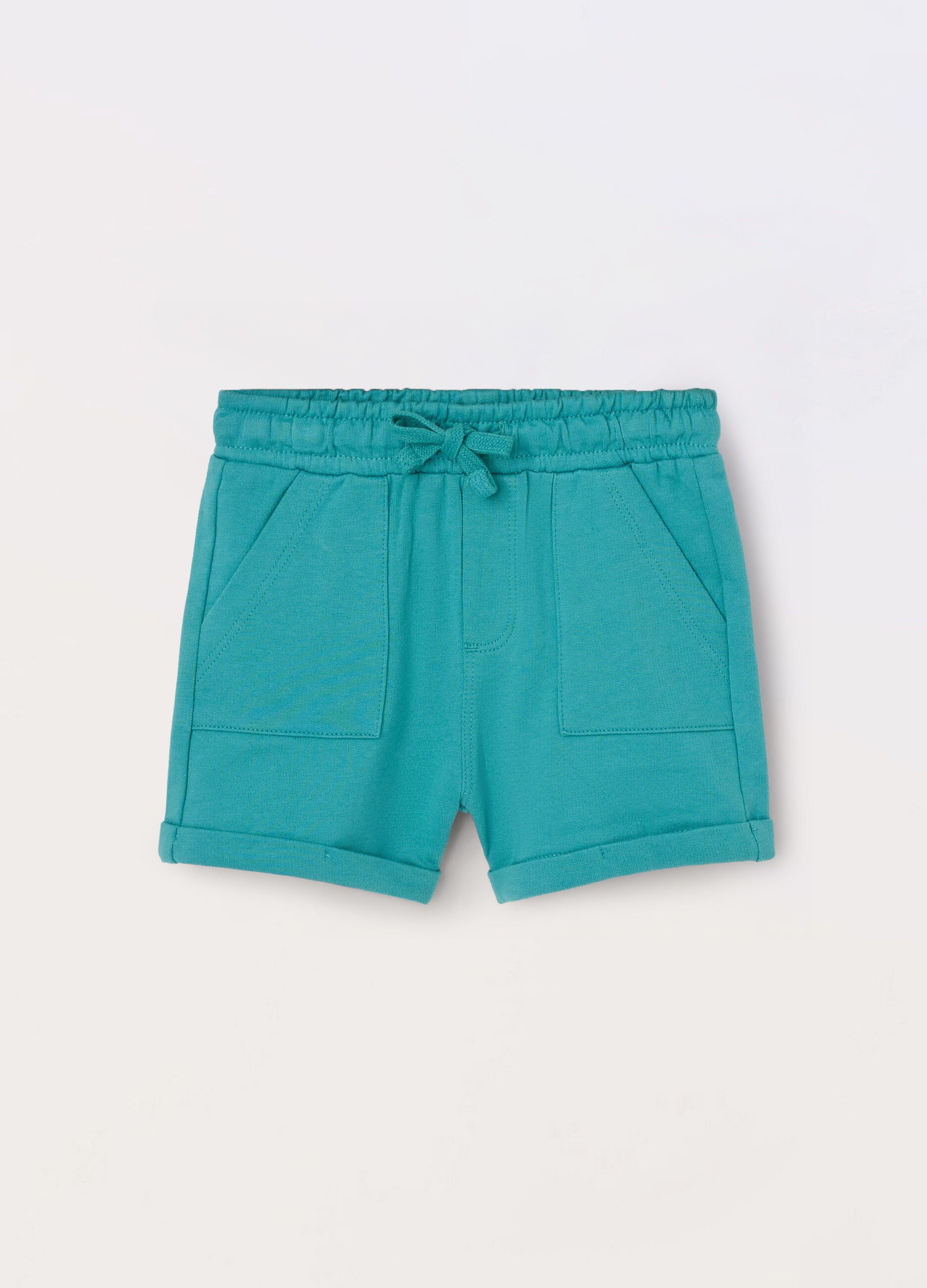 Shorts in french terry di puro cotone neonata_0