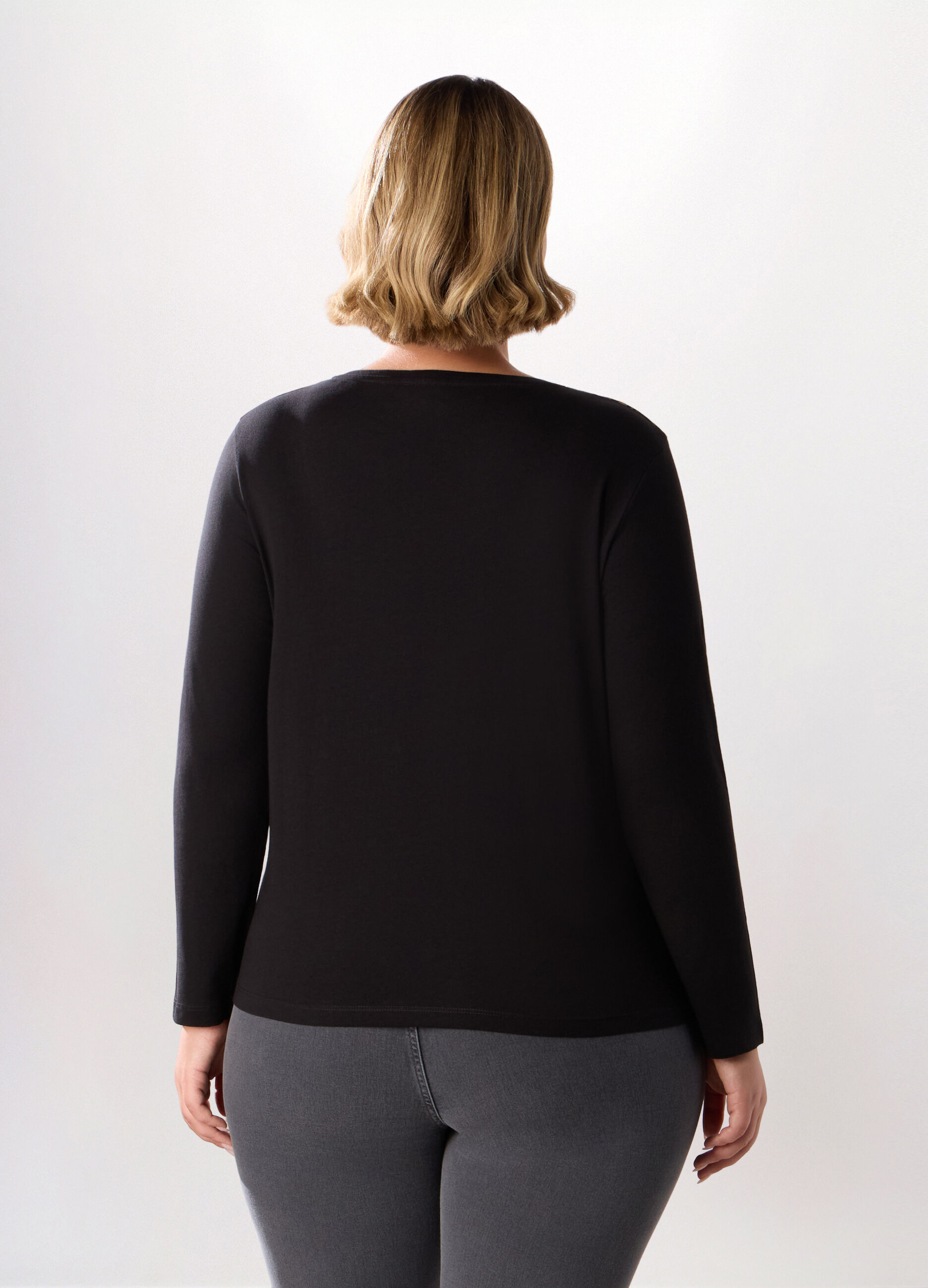 T-shirt in jersey di puro cotone donna curvy_1