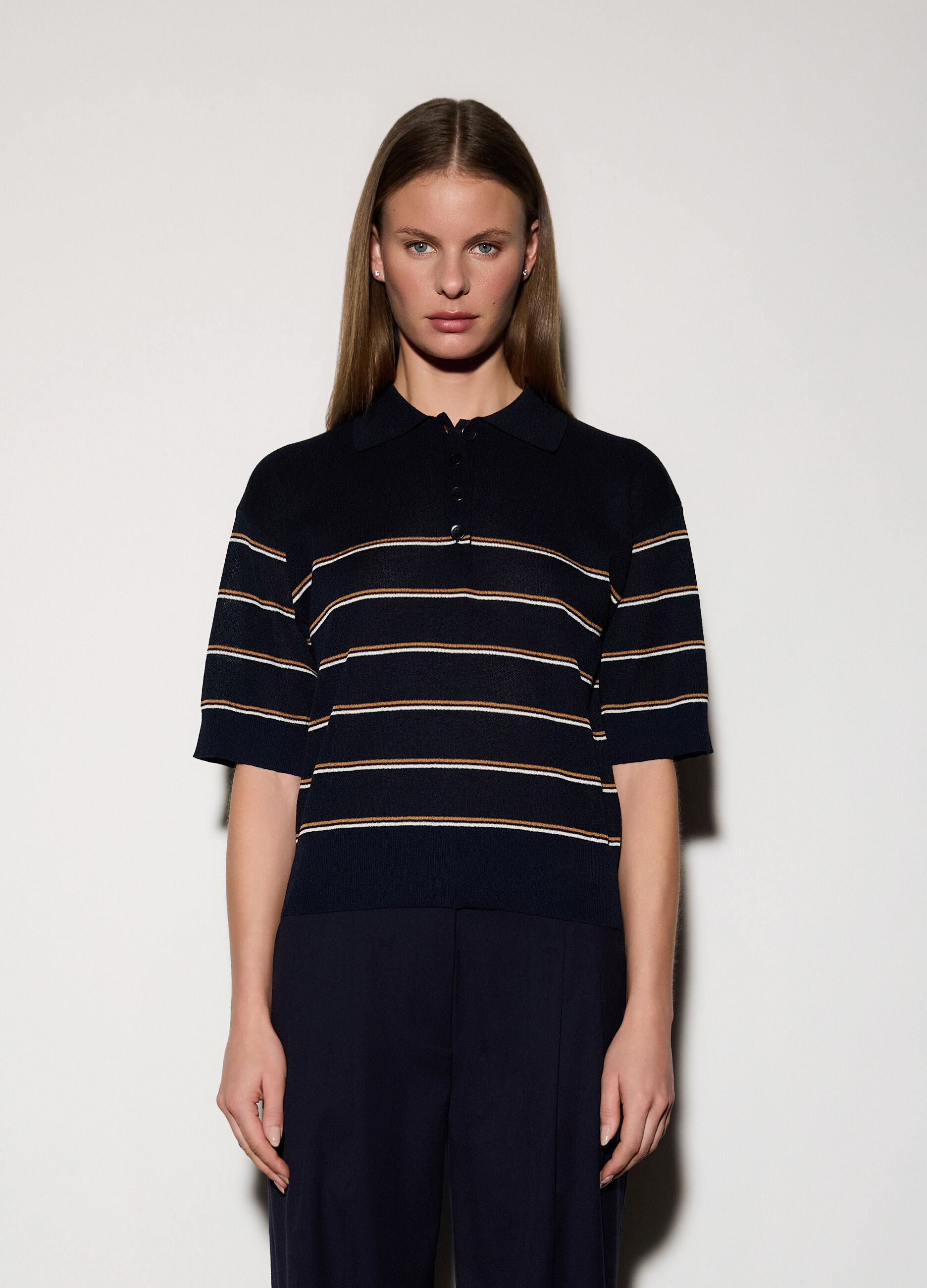 Polo tricot rasata donna_1