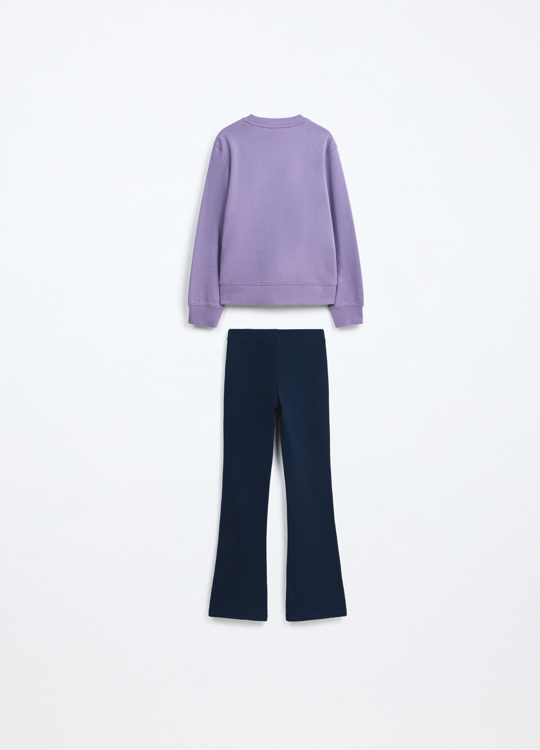 Jogging set in french terry stretch bambina_1