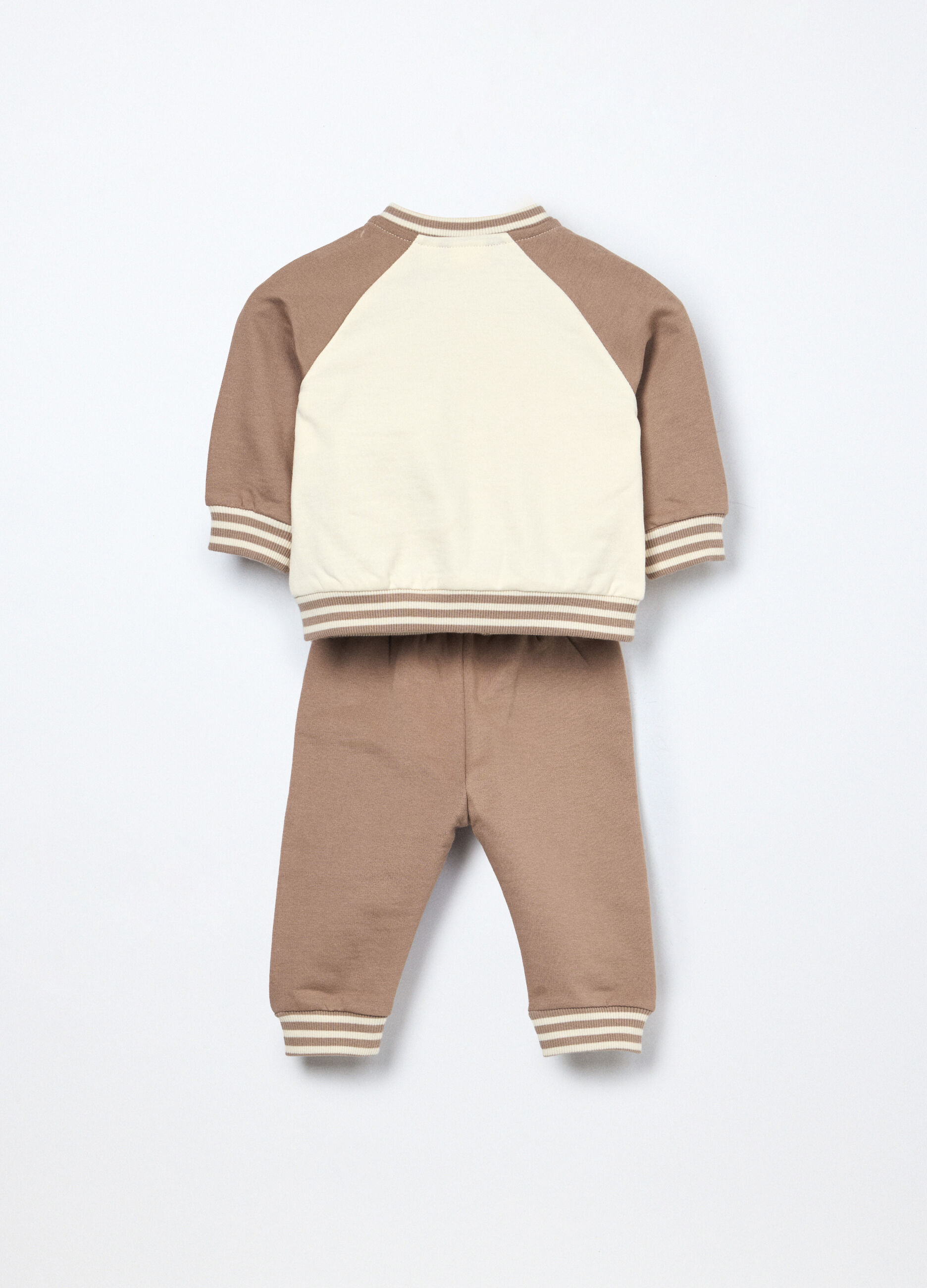 Jogging set in french terry di puro cotone neonato_1