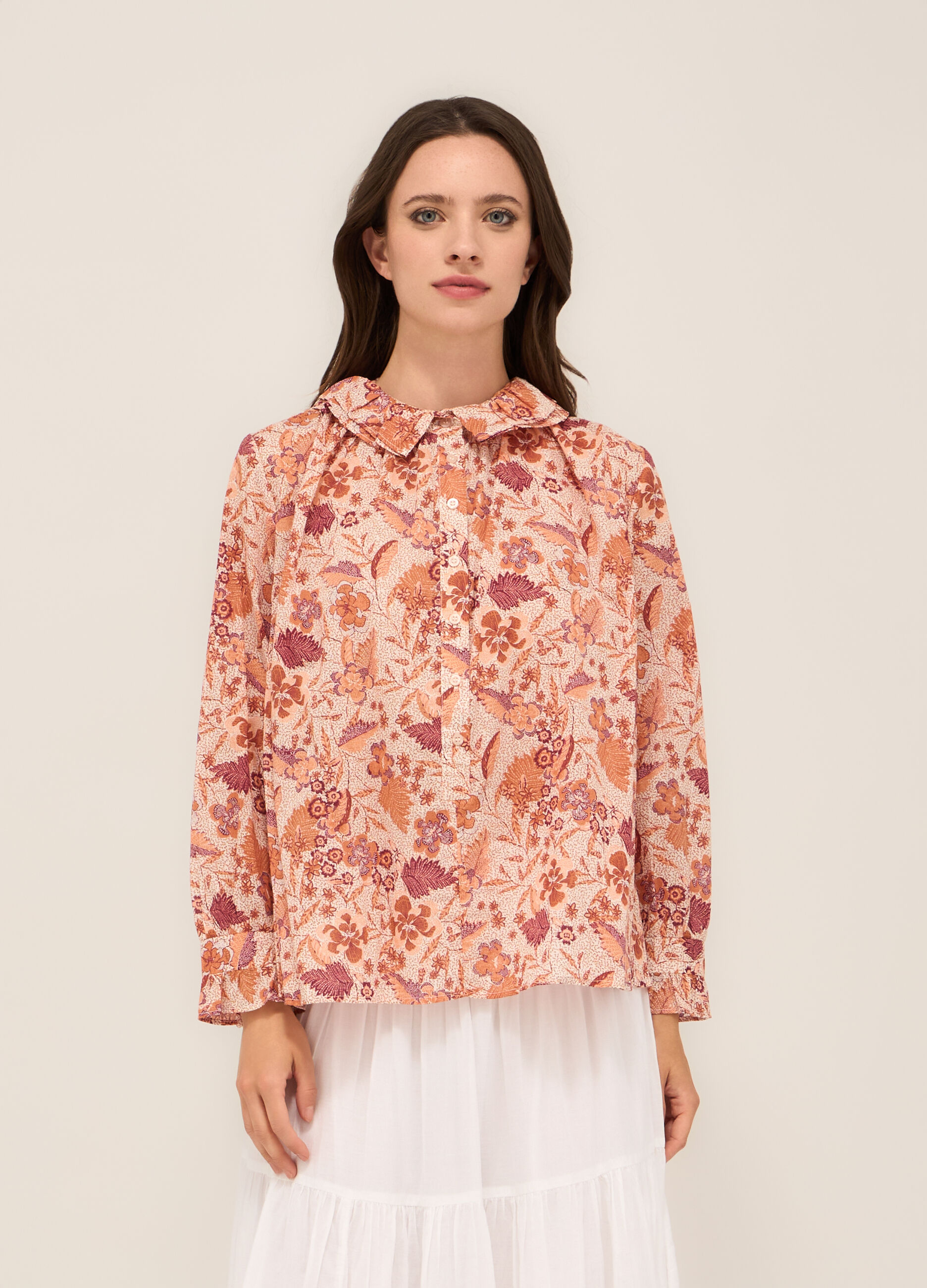 Camicia in puro cotone voile donna_0