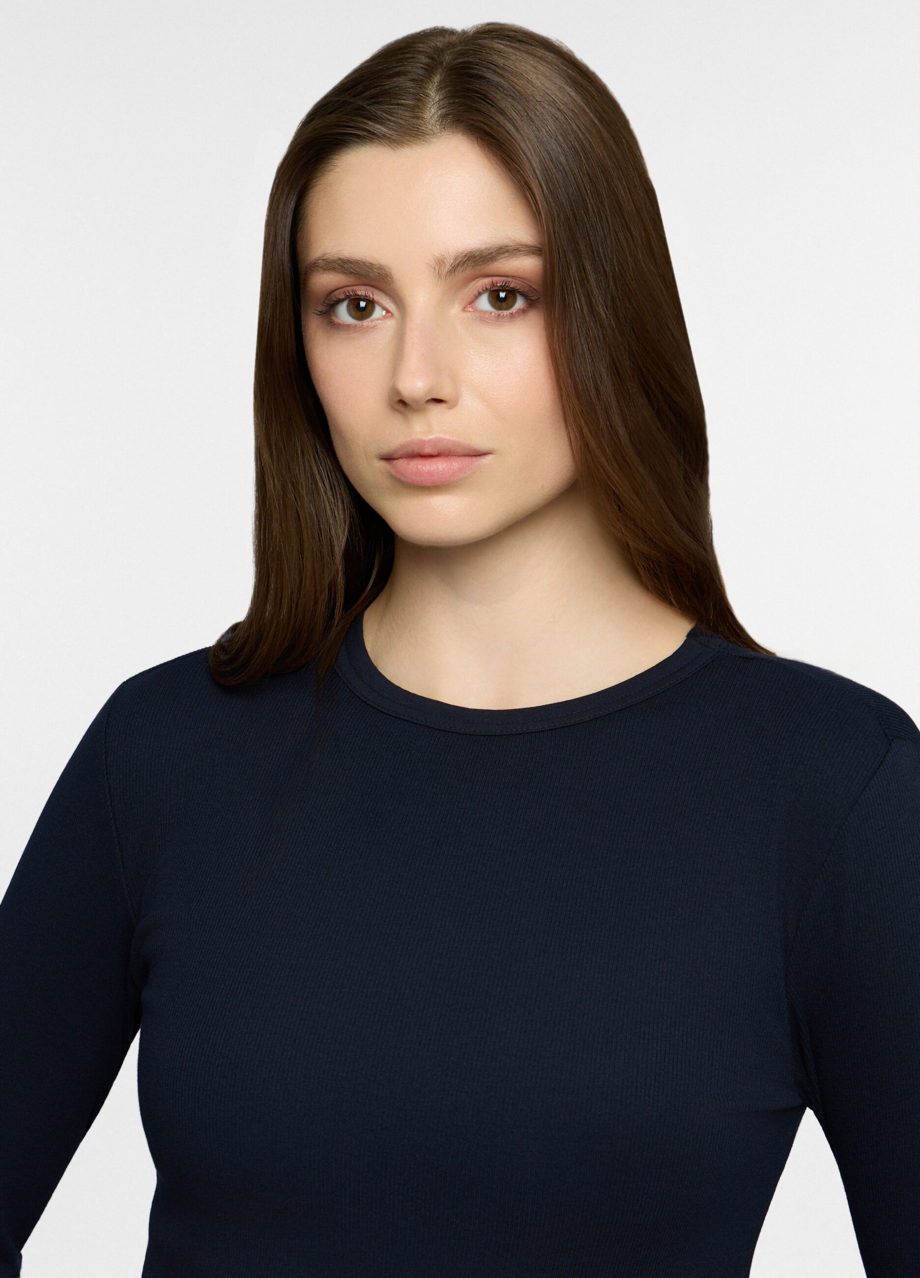 T-shirt girocollo stretch donna_2