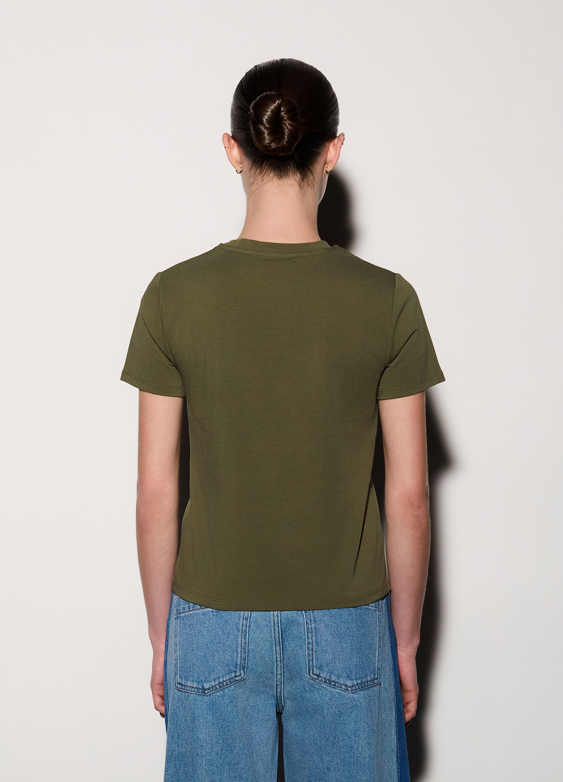 T-shirt girocollo stretch donna_2