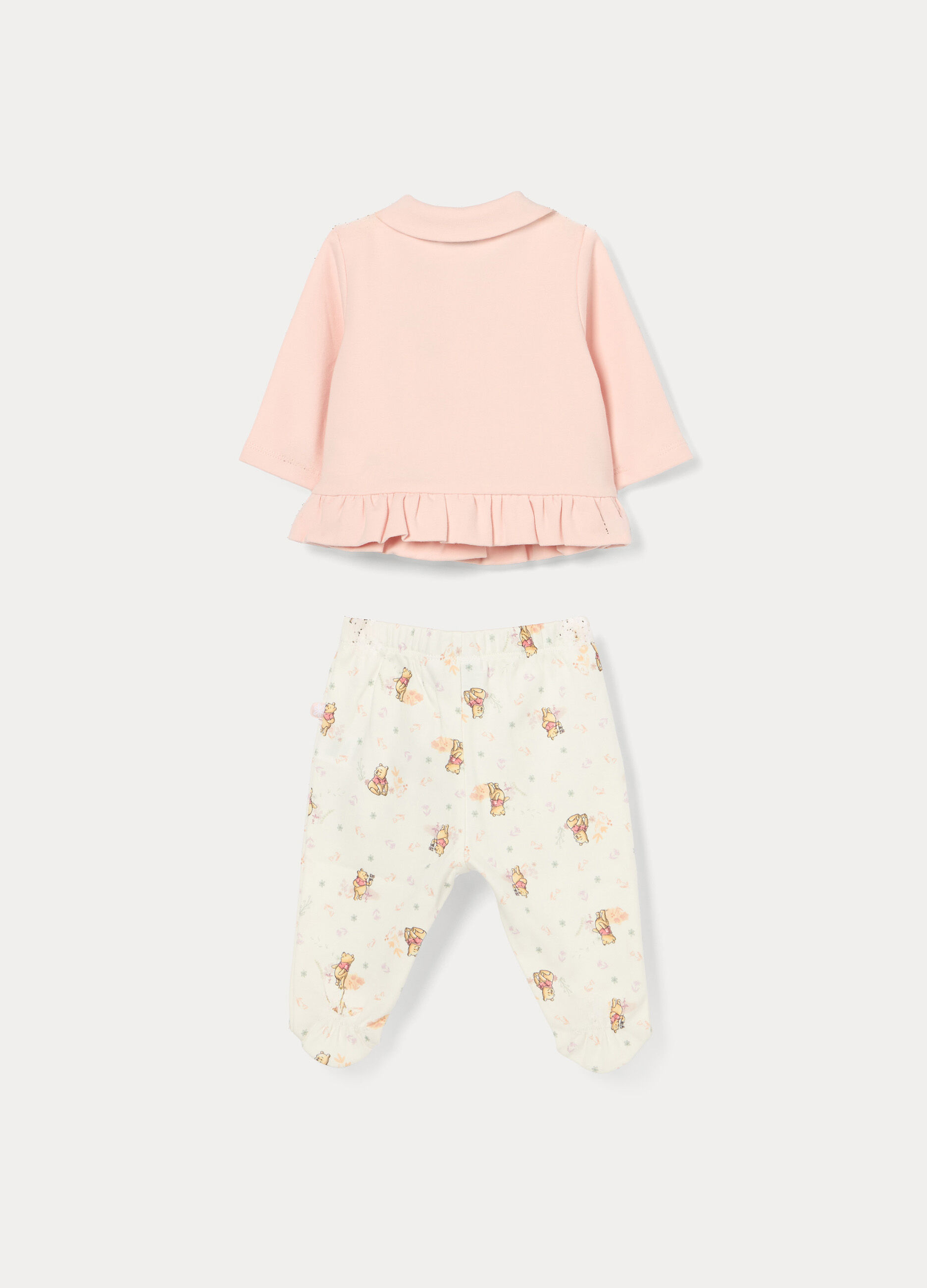 Jogging set Disney in french terry di cotone stretch neonata_1
