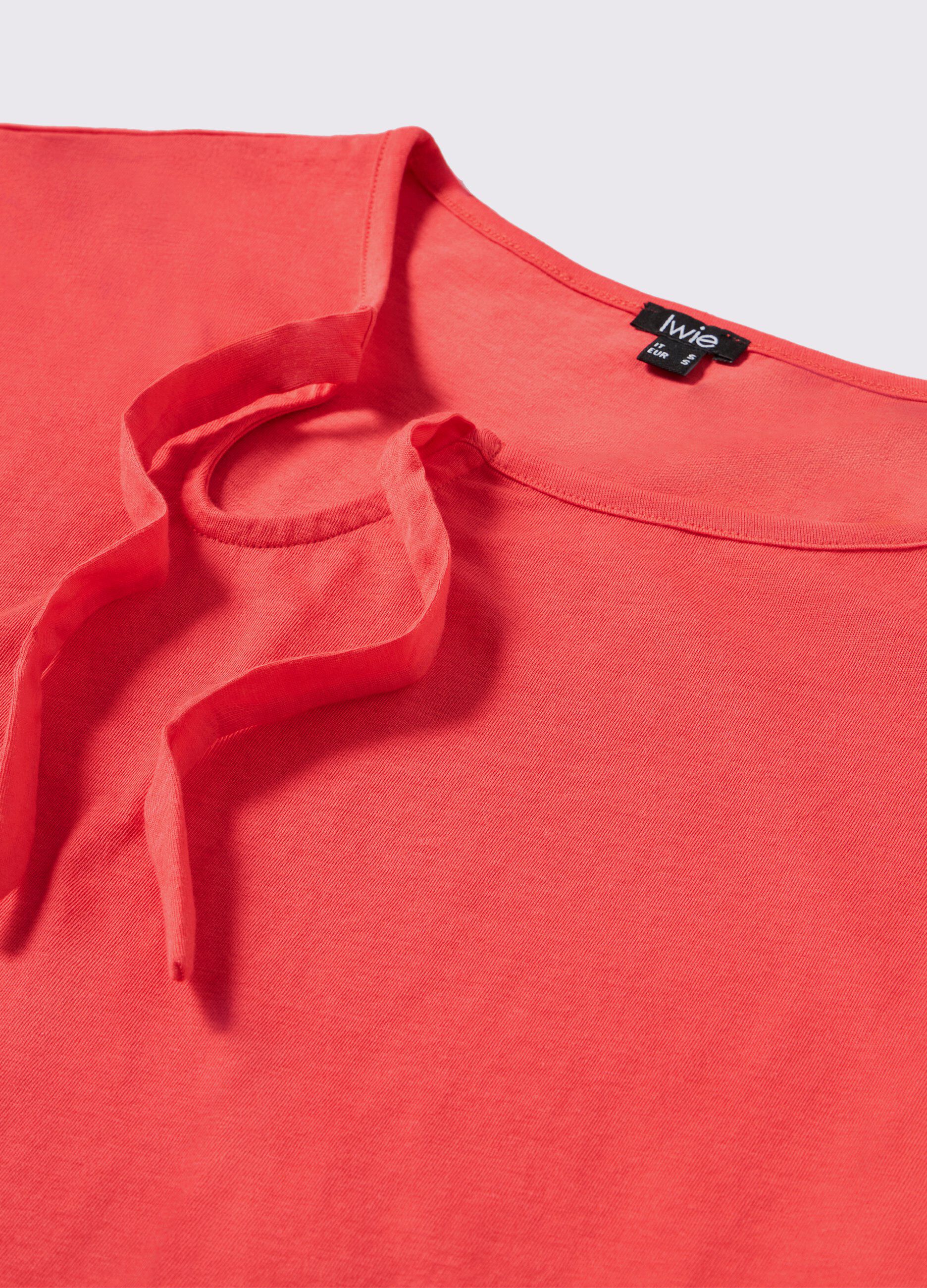 T-shirt in puro cotone con cut out donna_1