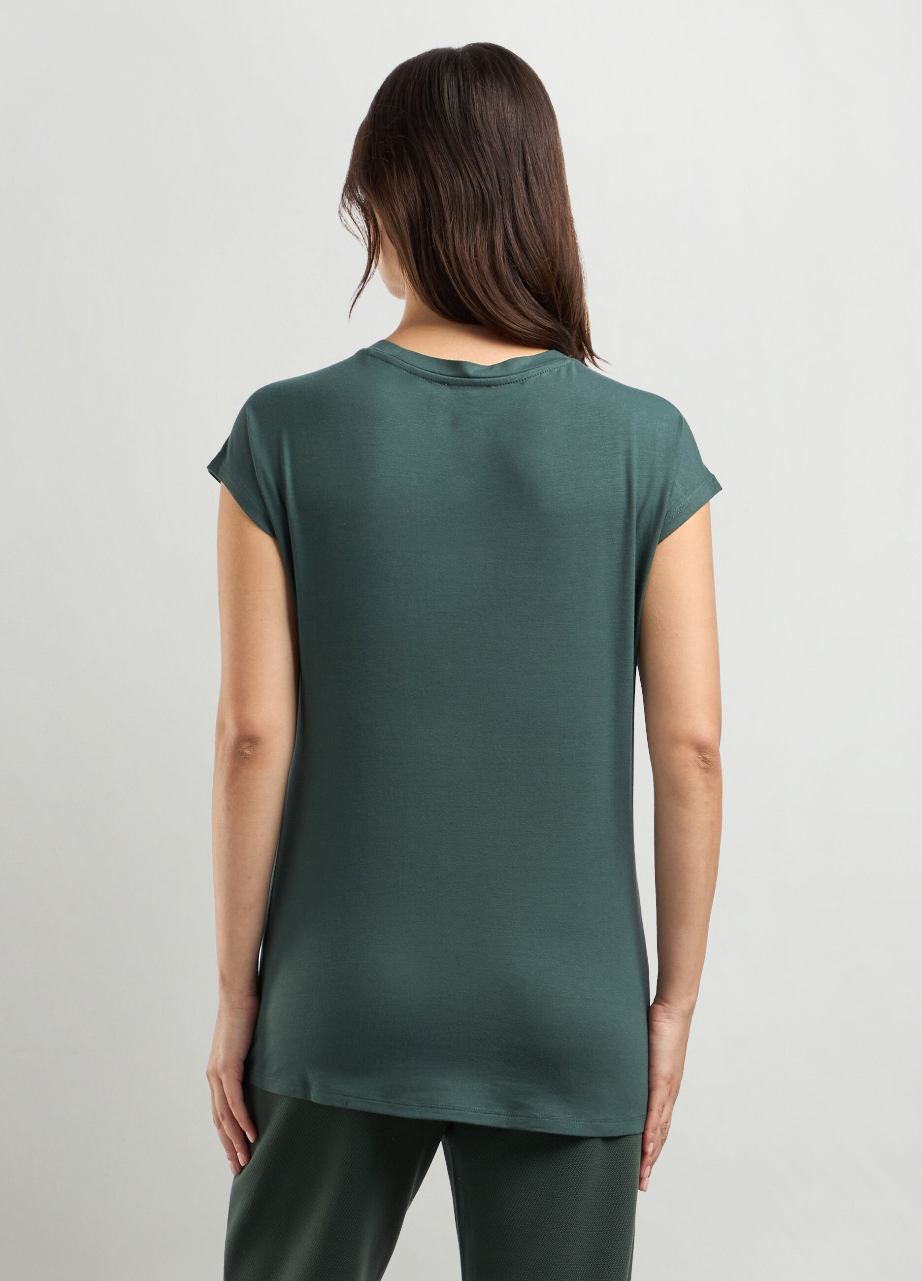 T-shirt in viscosa stretch donna_1