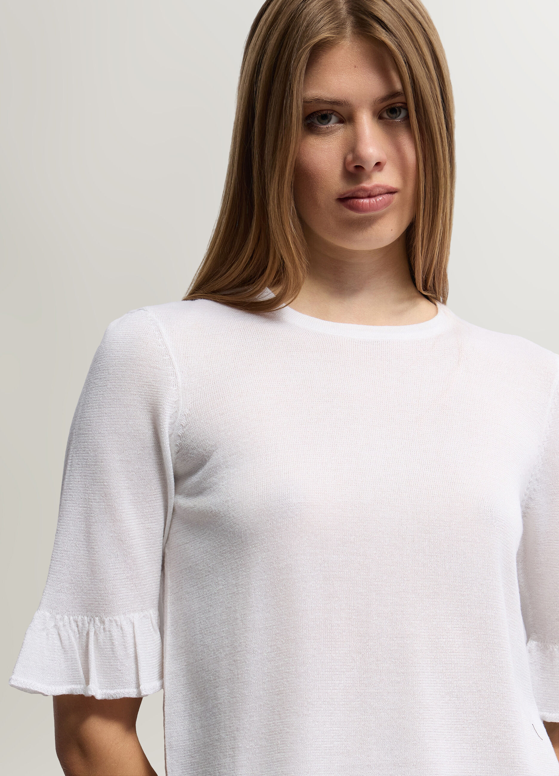 Maglia girocollo rasata donna_2