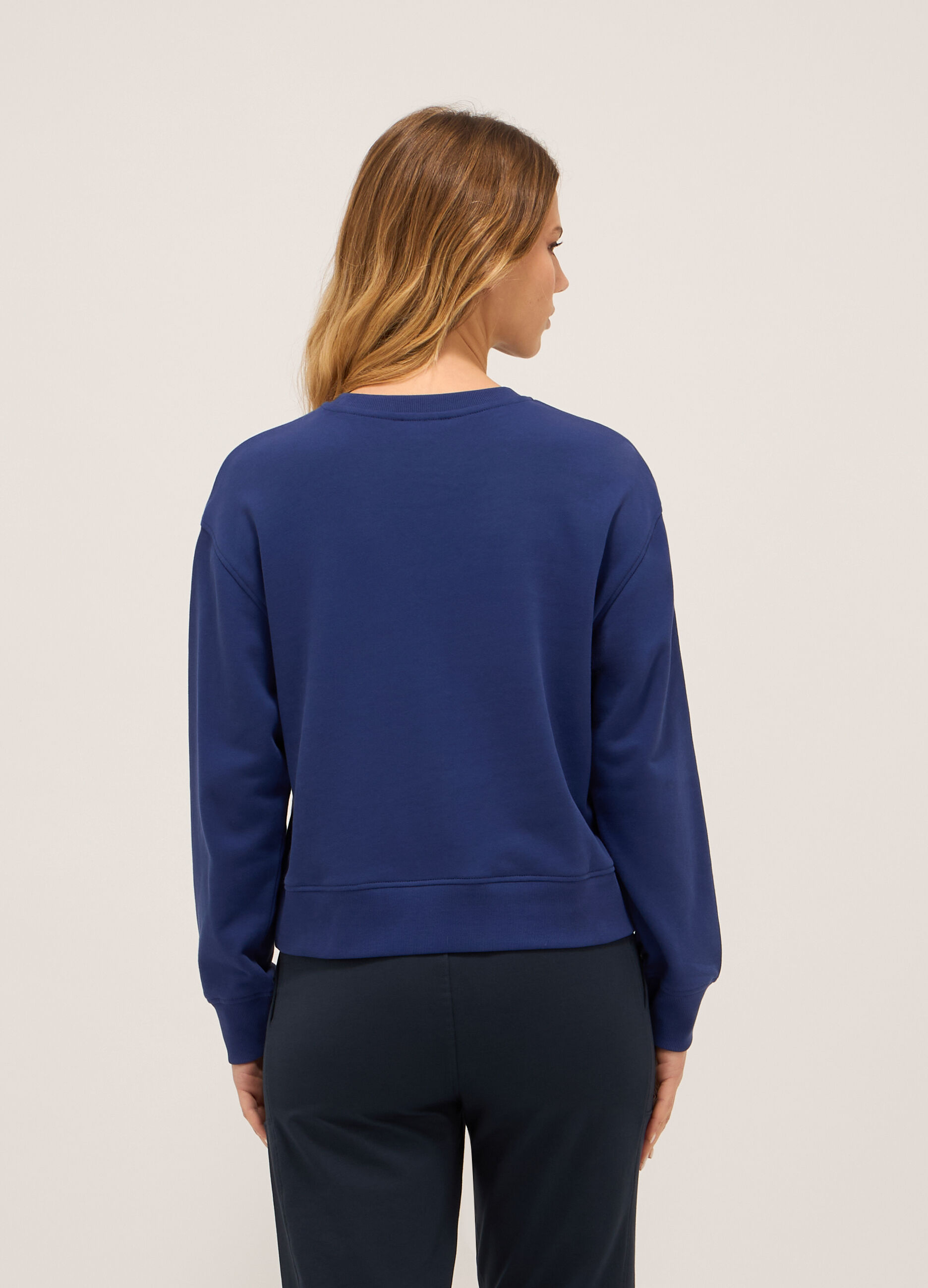 Felpa in french terry di puro cotone donna_1