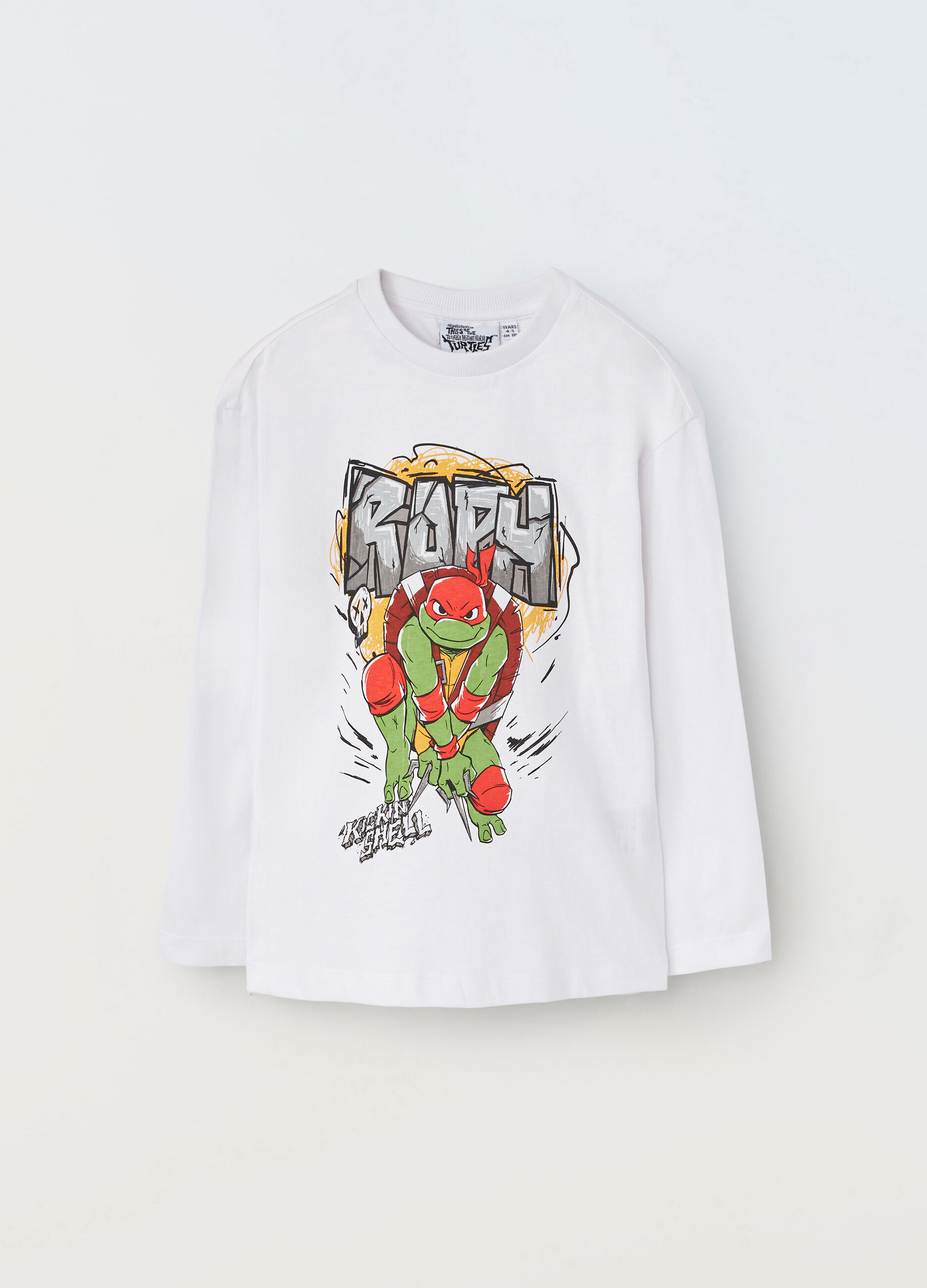 T-shirt Tartarughe Ninja in jersey di puro cotone bambino_0
