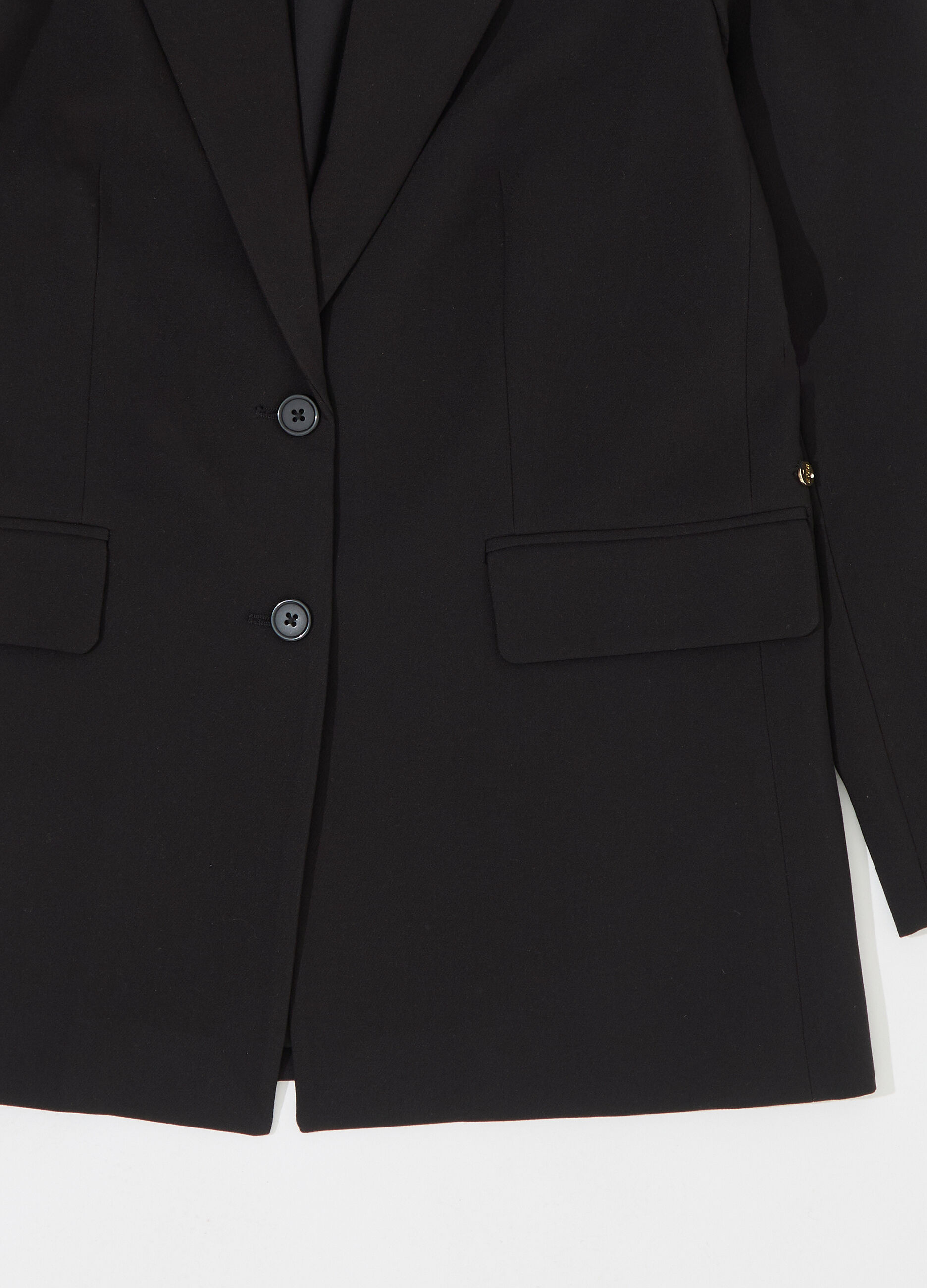 Blazer monopetto in misto viscosa donna_6
