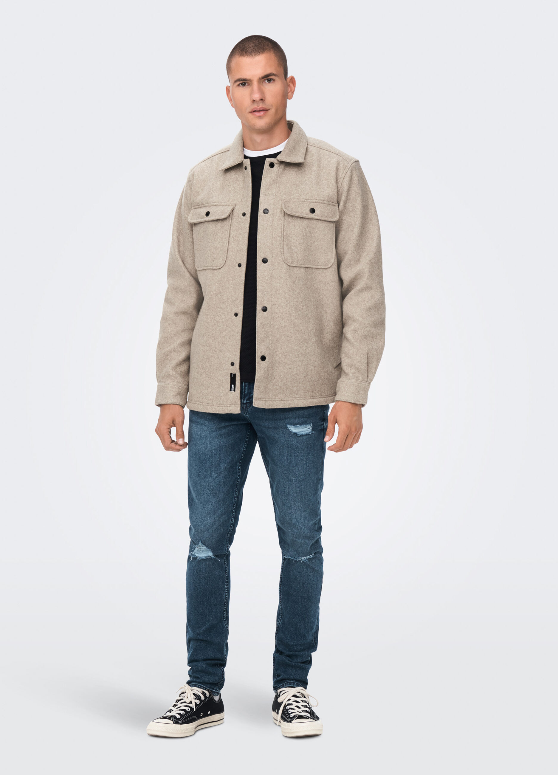 Giacca a camicia effetto feltro uomo_2