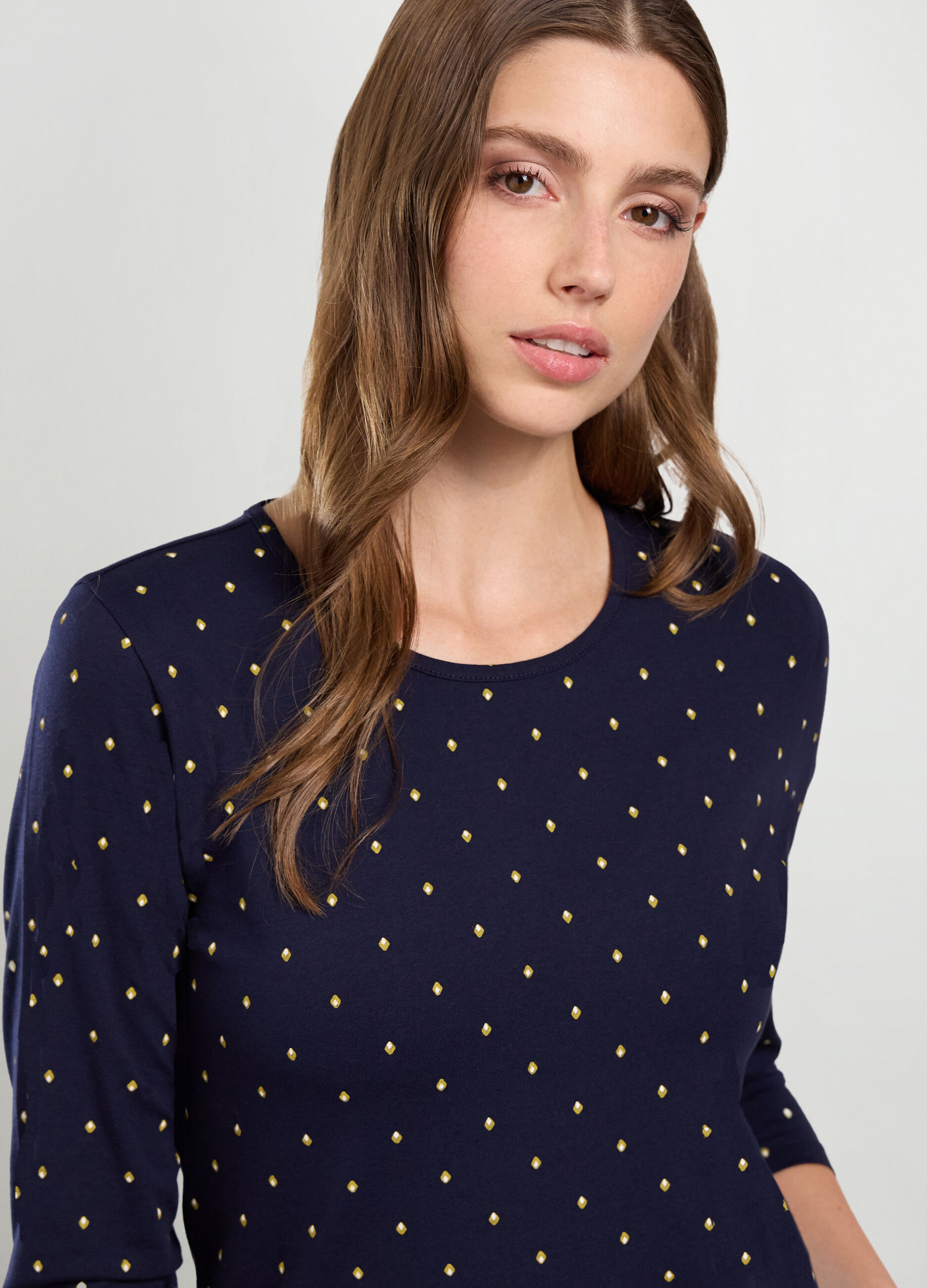T-shirt in cotone stretch donna_2