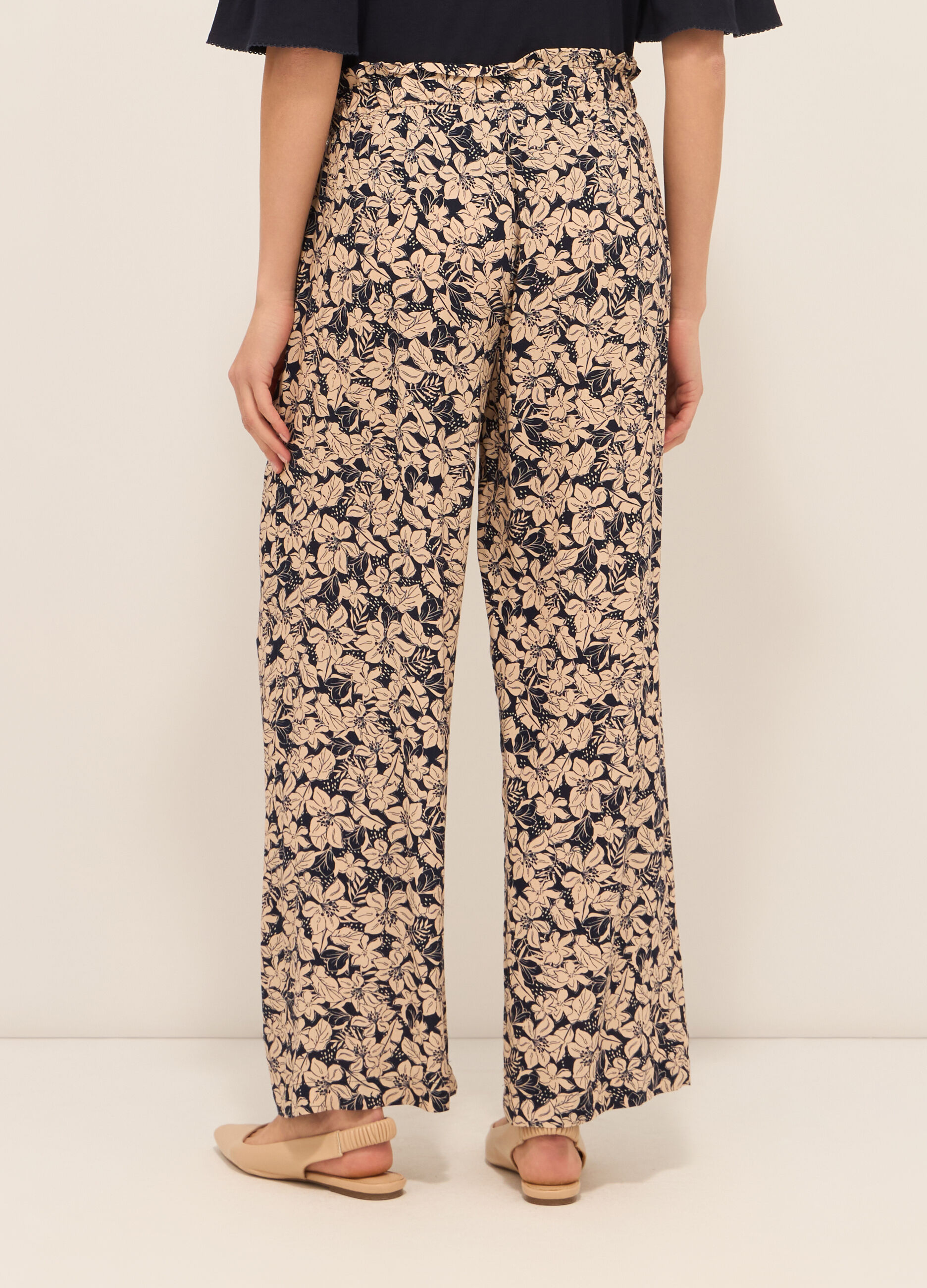 Pantaloni in pura viscosa donna_1