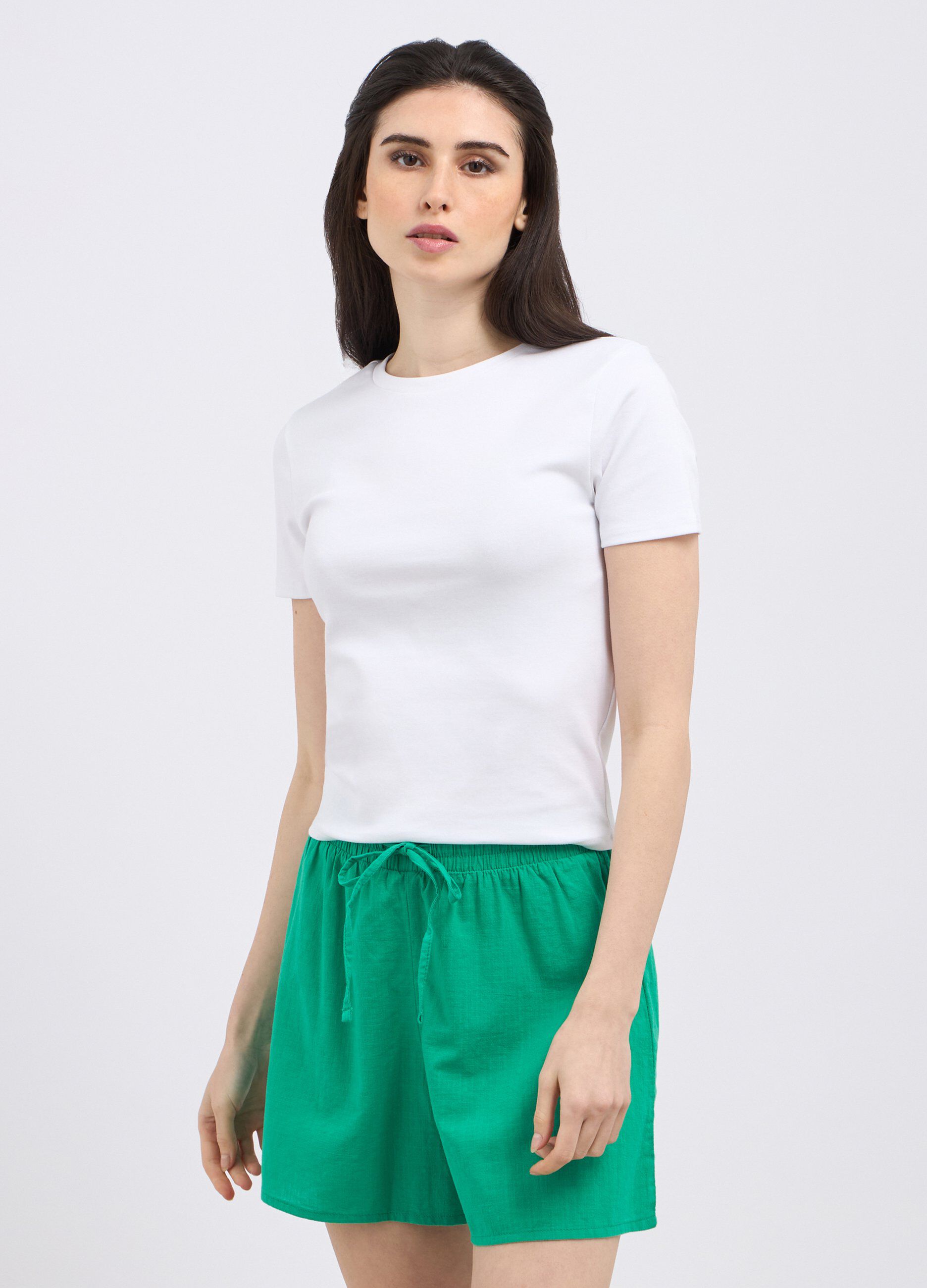 T-shirt in cotone stretch donna_0